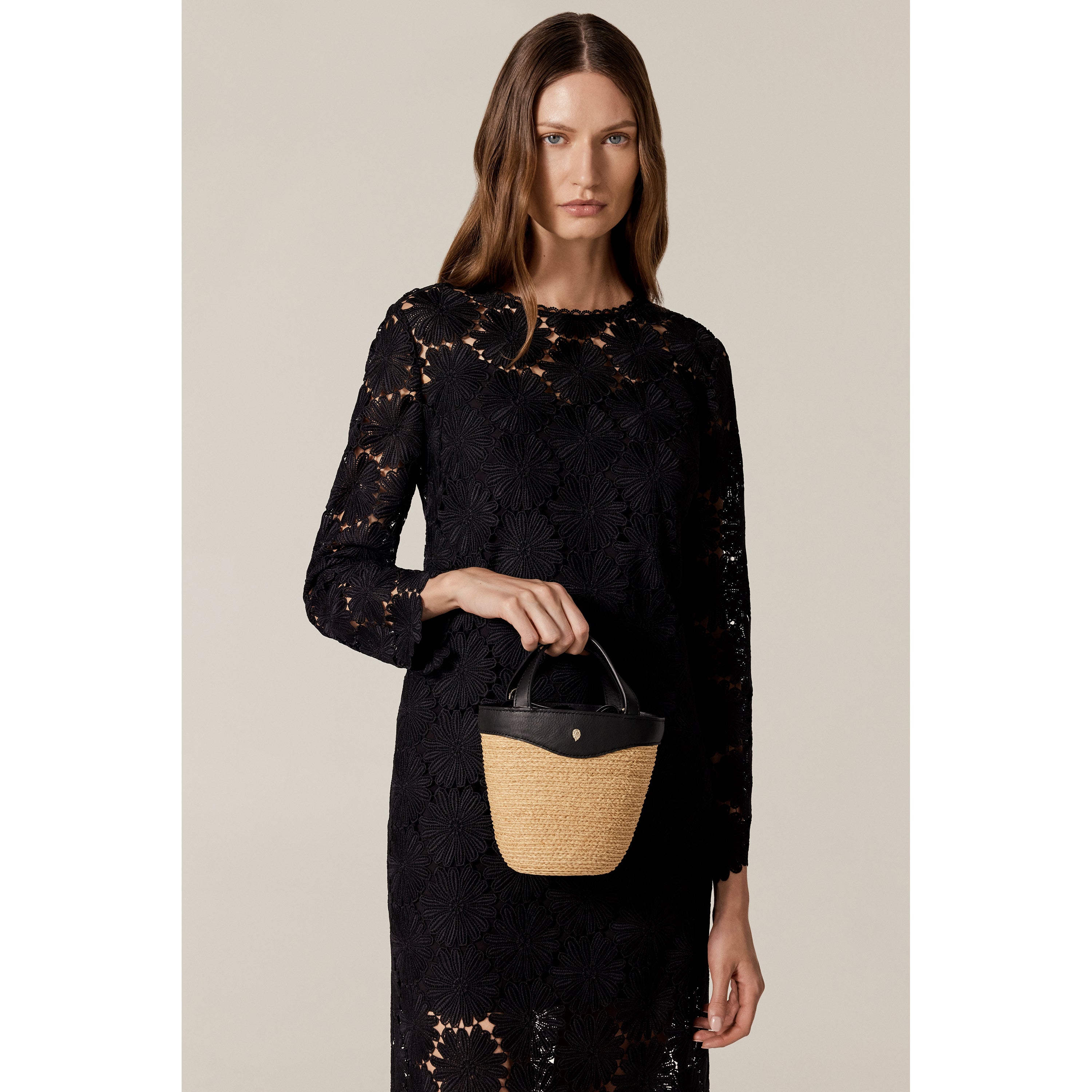 Helen Kaminski Women's Ama Raffia Braid Basket Bag