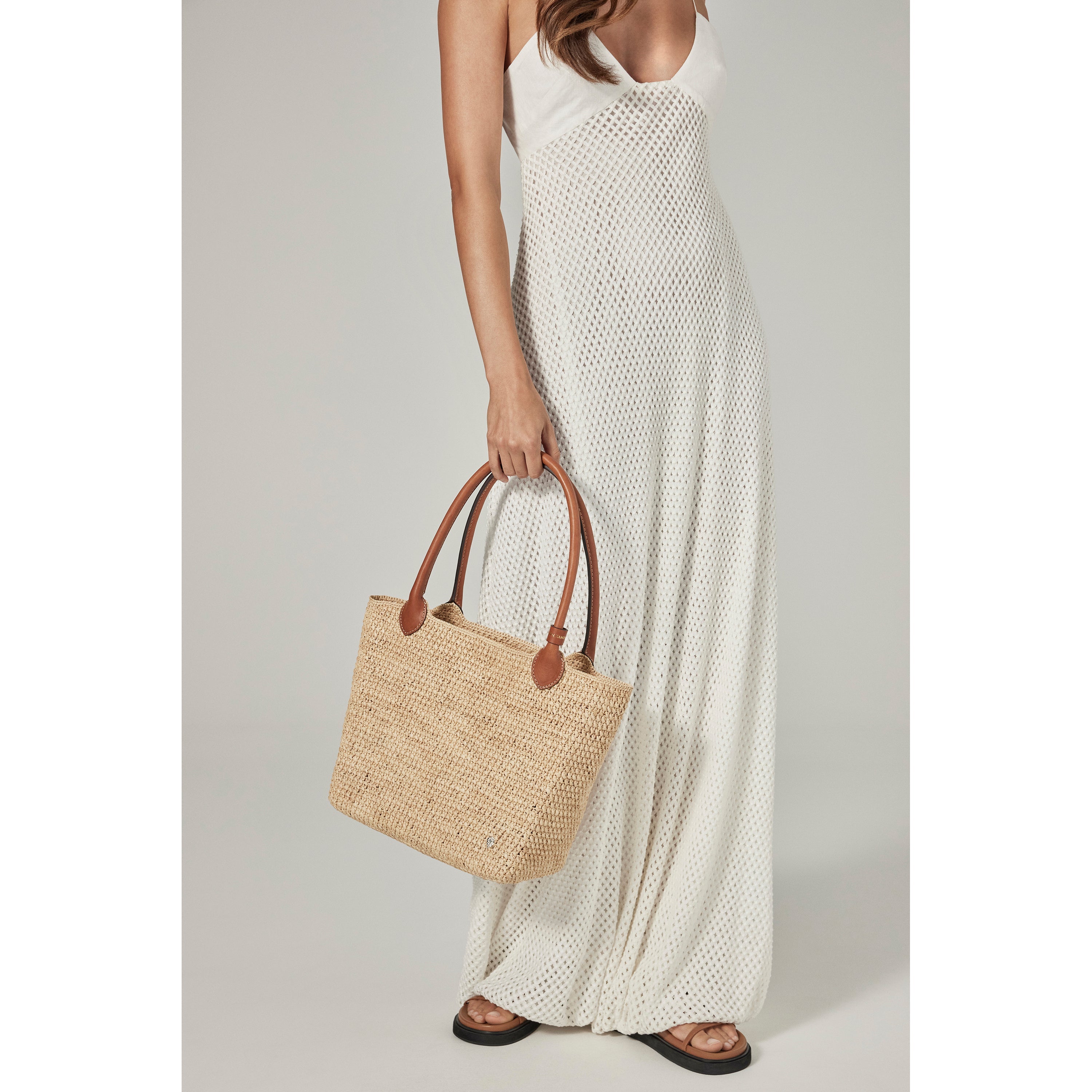 Shop the Ampara Tote Bag in Natural/Cotto | Helen Kaminski