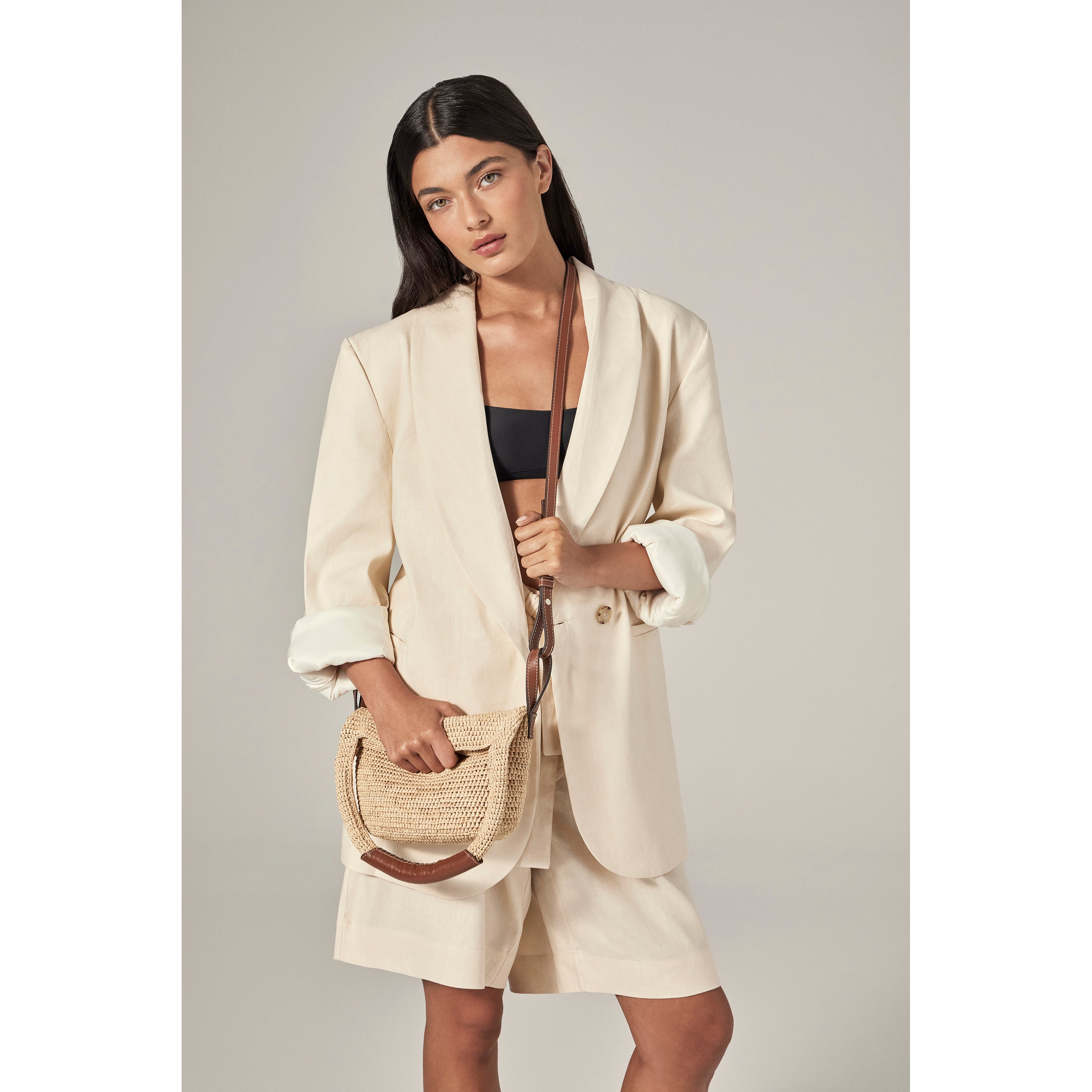Yala Mini Sac - Natural/Cotto - Small Raffia Bag | Helen Kaminski US