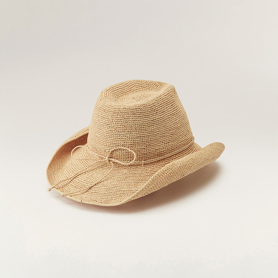 Belen Raffia Crochet Fedora Hat - Natural | Helen Kaminski US