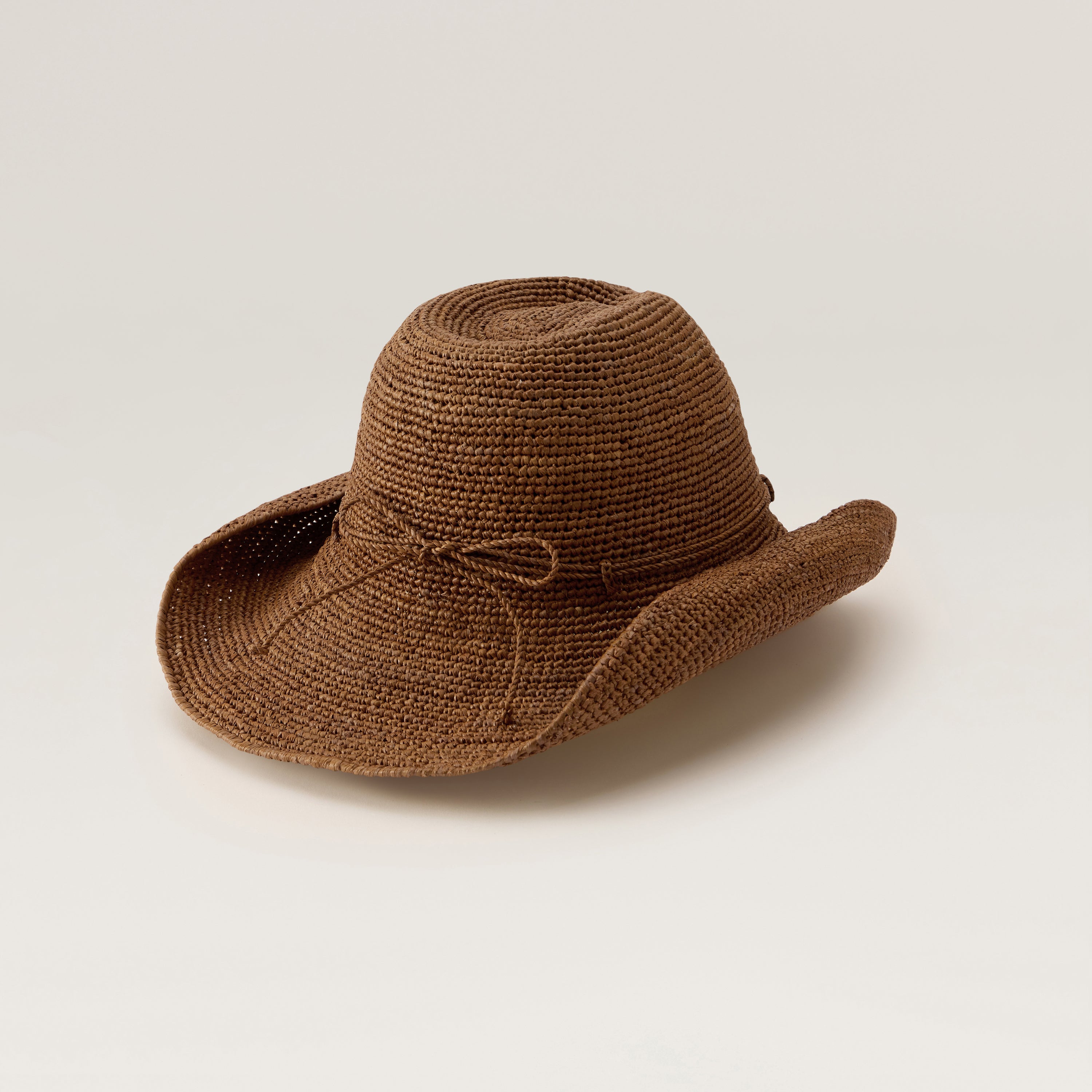 Belen Raffia Crochet Fedora Hat - Nutshell | Helen Kaminski US
