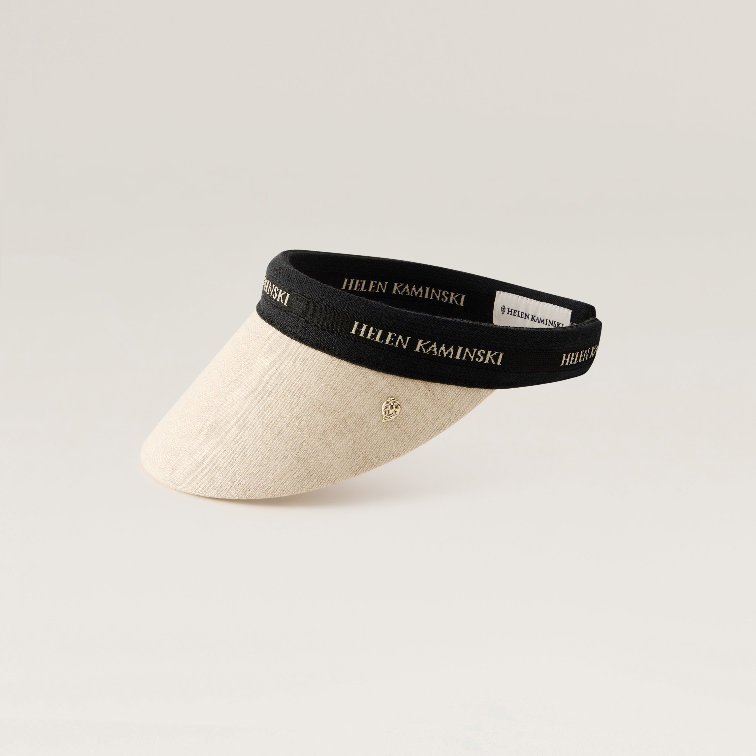 Brooke Linen Visor - Flax - Grey Hat | Helen Kaminski US