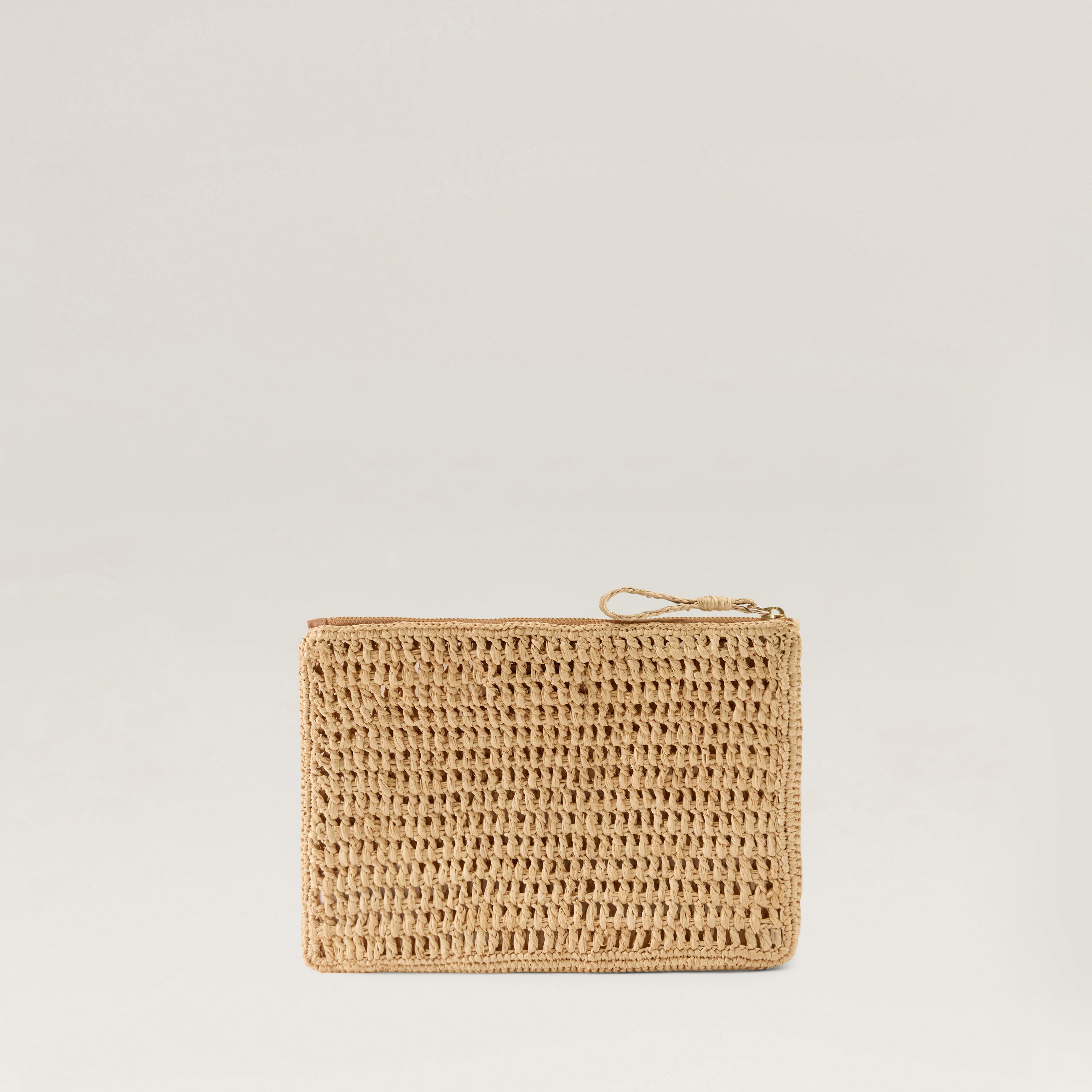 【新品未使用】レディーガガ　ポーチ　 VVIPゴールド Dayani Raffia Crochet Pouch - Natural - Beige Clutch Bag | Helen