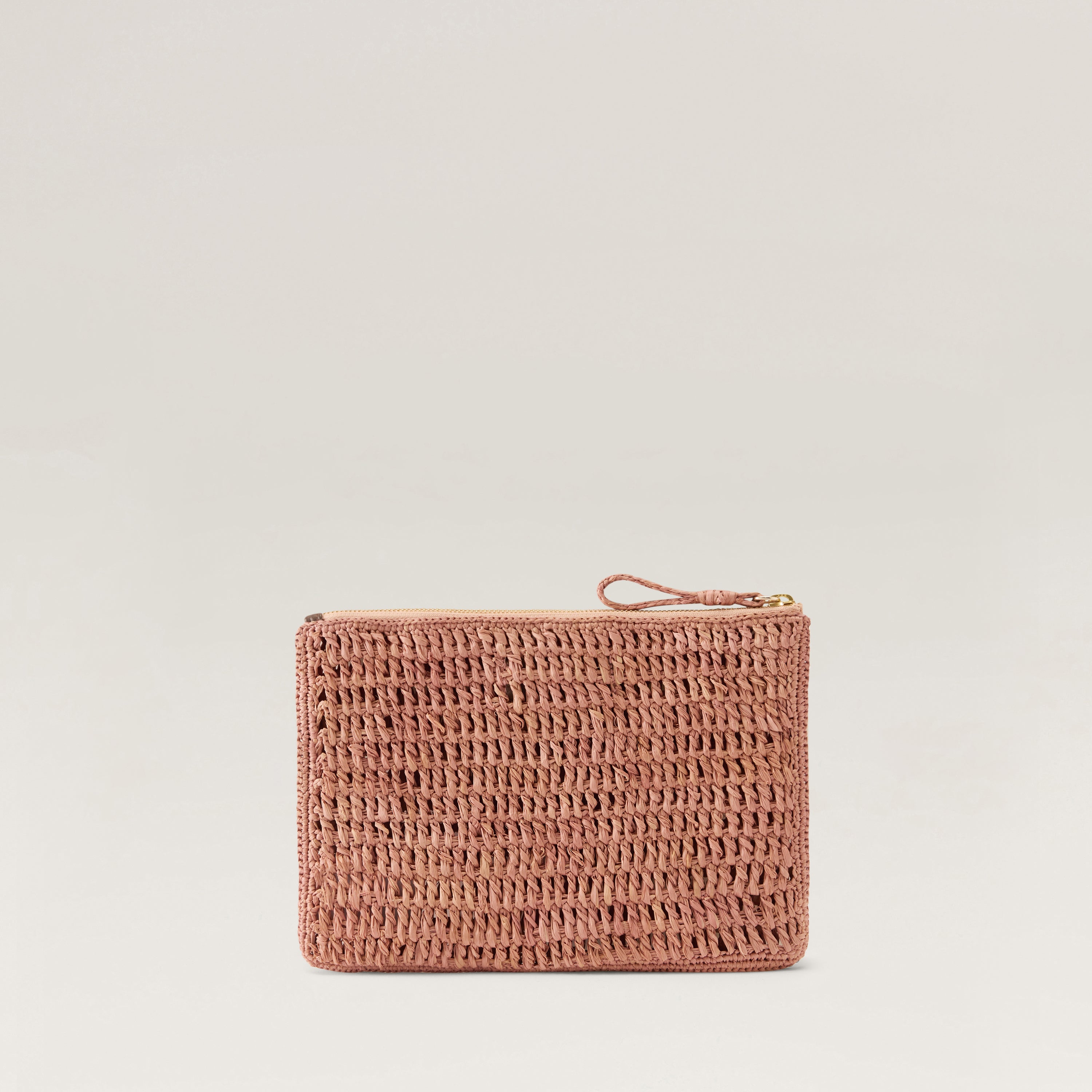 Dayani Raffia Crochet Pouch - Petal - Pink Clutch Bag | Helen