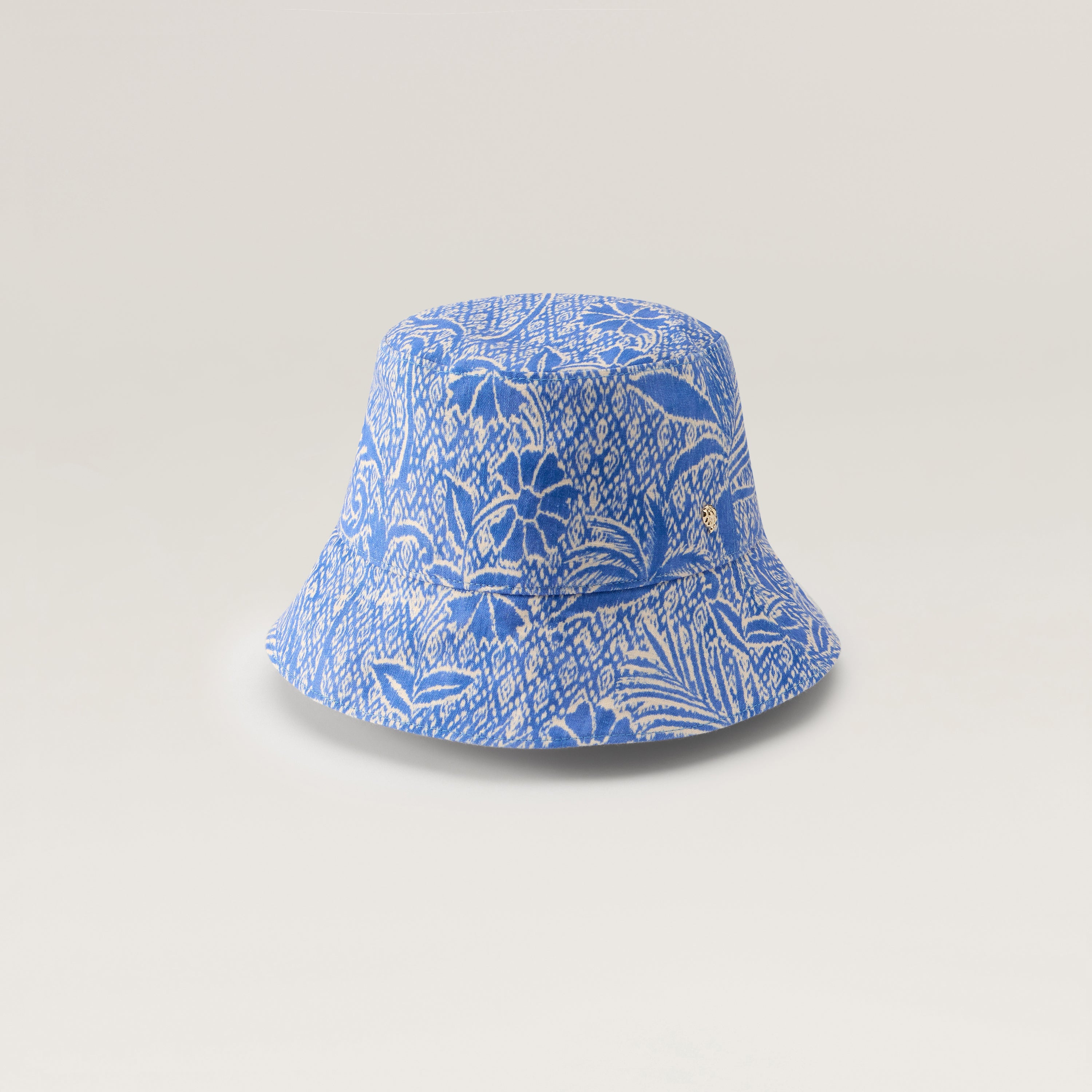 Delta Linen Print Bucket - Lapis - Blue Bucket Hat | Helen Kaminski US