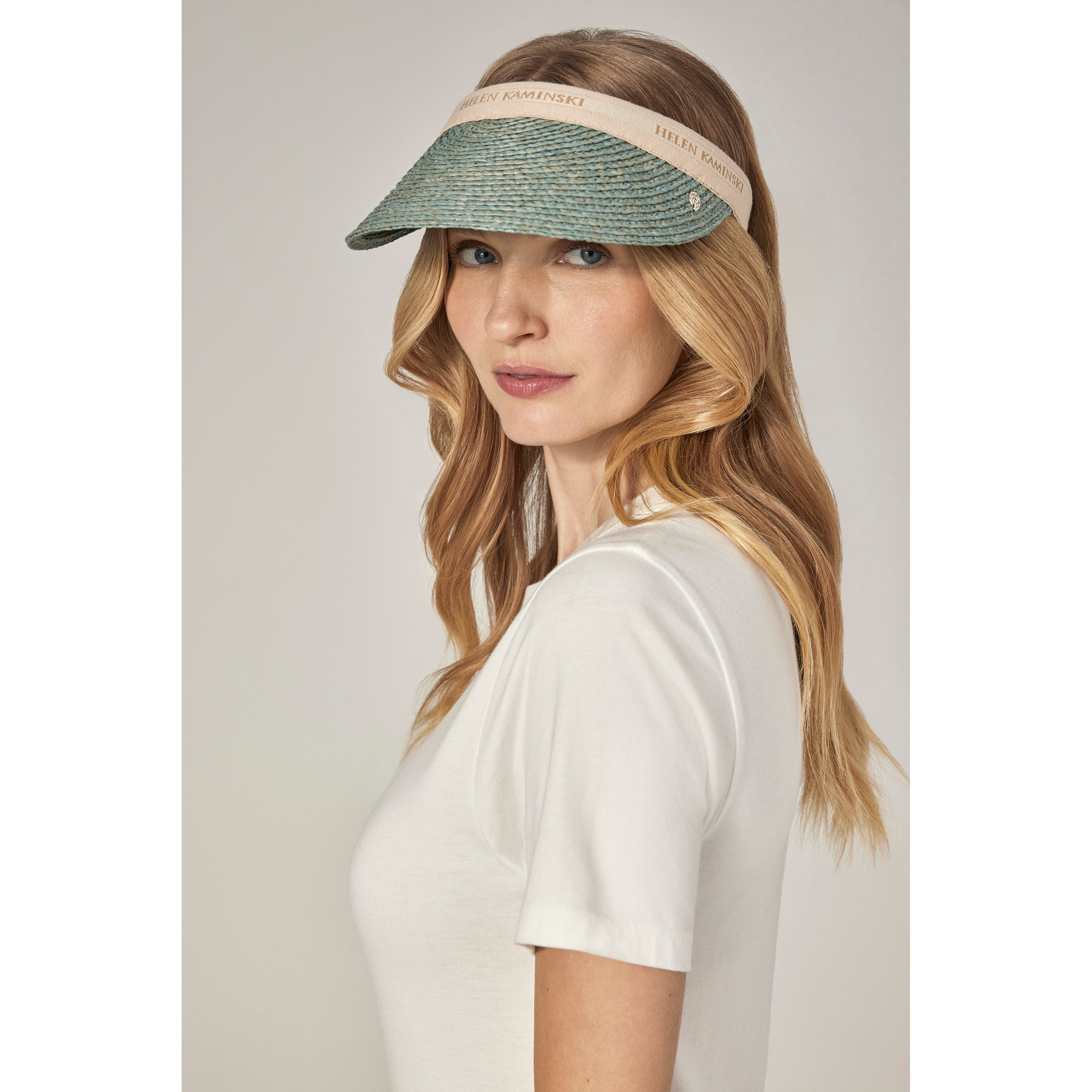 ハット HELEN KAMINSKI Bianca Raffia Sun Visor Hat HAT50265 POM/NAT Buy Bianca - Natural Black Logo - Helen Kaminski