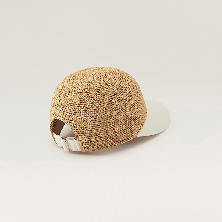 Straw Baseball Cap: Natural