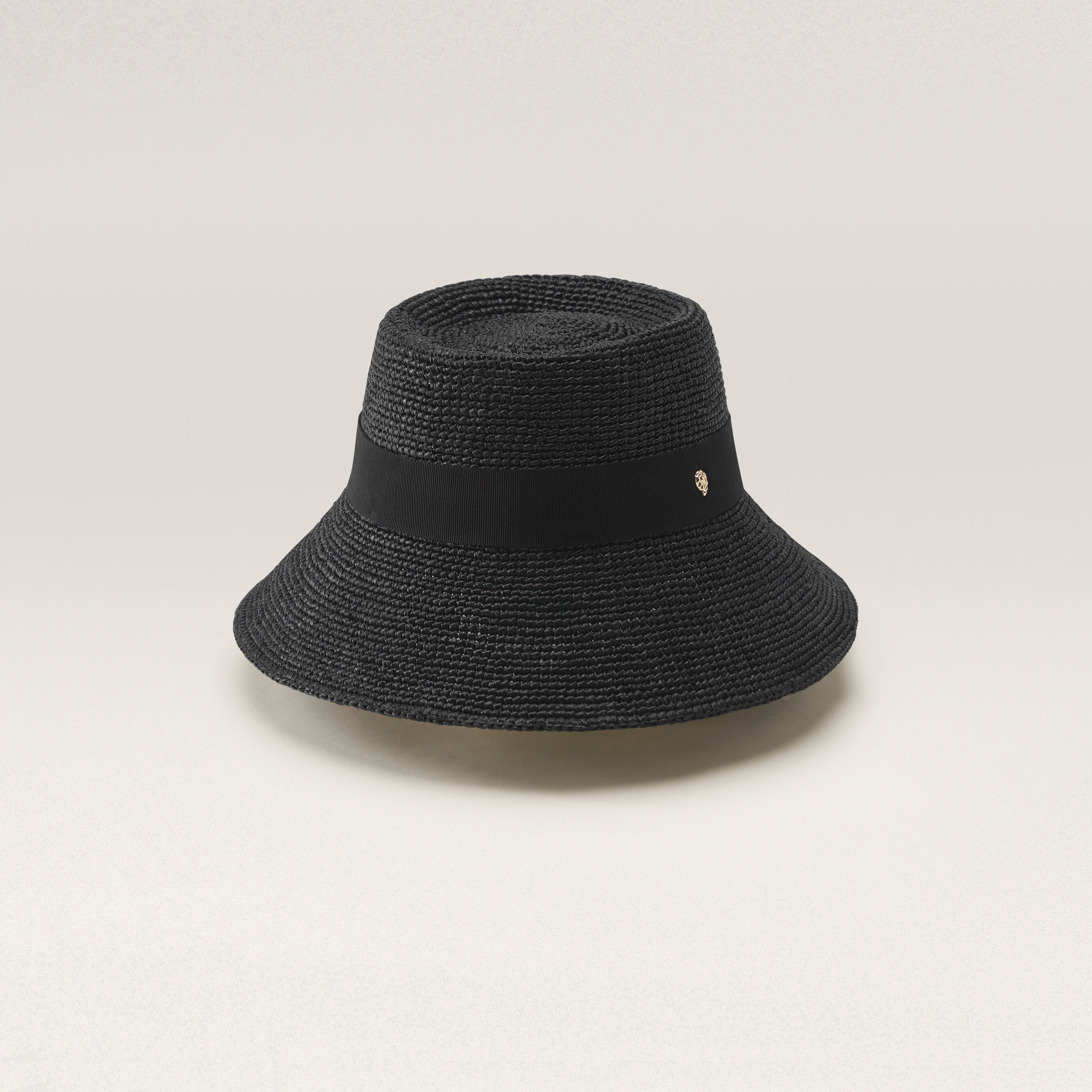 Shop the Clover Medium Brim Porkpie Hat in Charcoal/Black | Helen