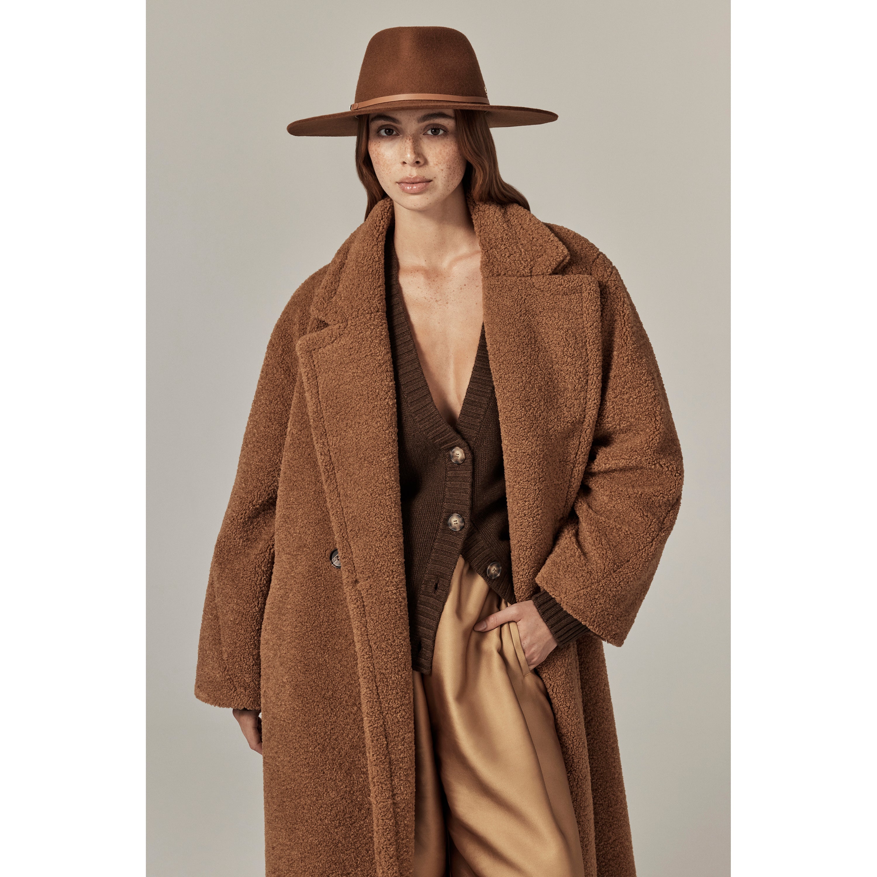 Buy Claude Wool Fedora - Dark Camel - Helen Kaminski