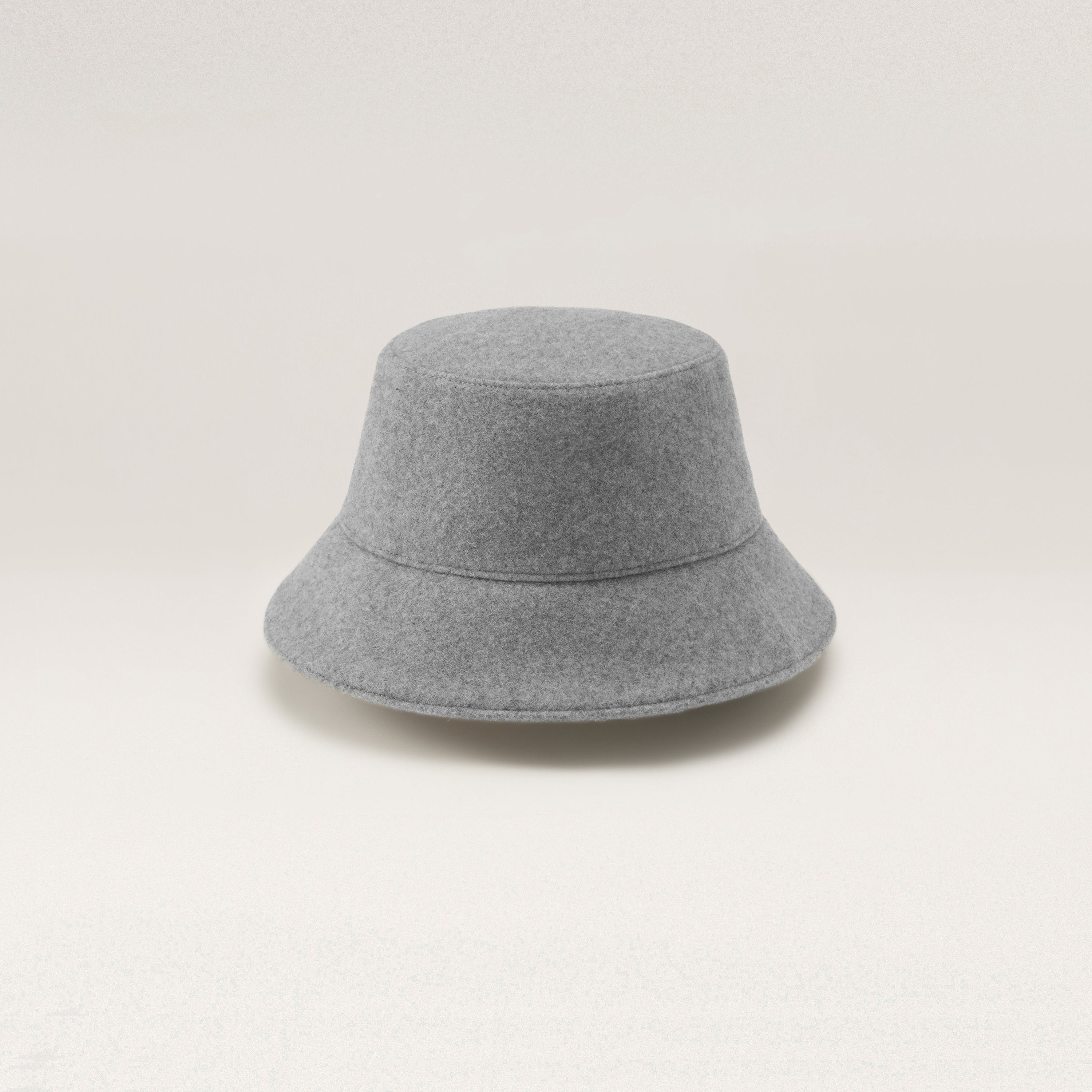 Milton Wool Bucket - Light Grey Melange - Helen Kaminski