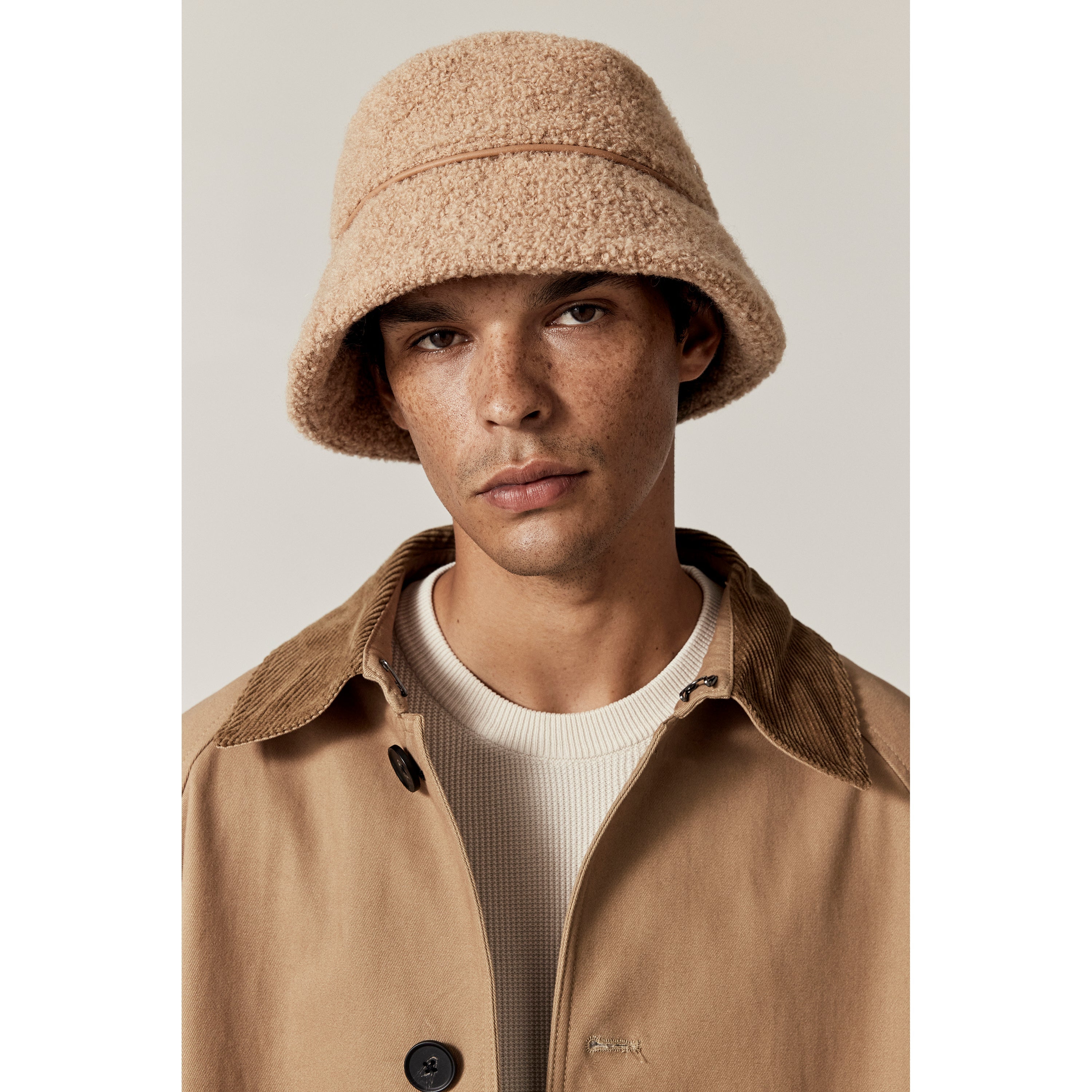 Buy Seda Wool Blend Bucket - Camel - Helen Kaminski