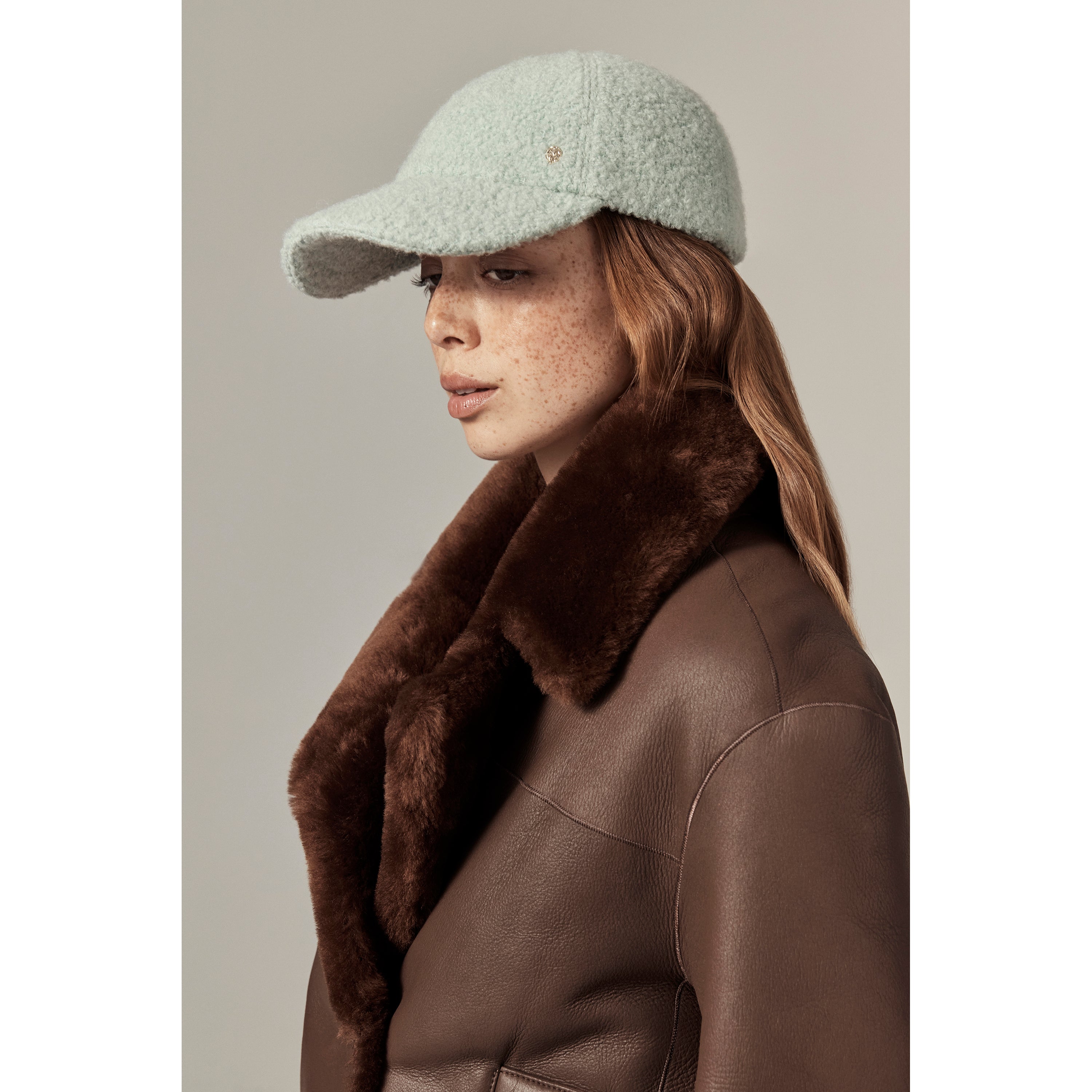 Buy Bower Wool Blend Cap - Mist - Helen Kaminski