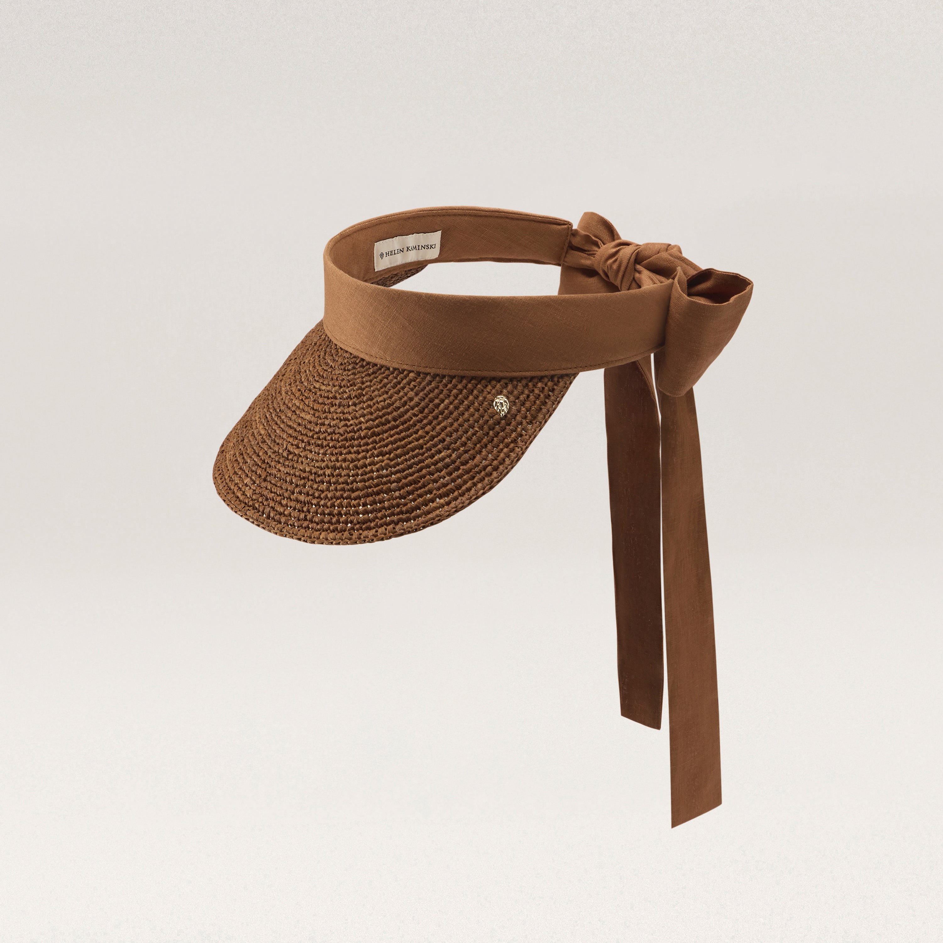 Buy Parker Raffia Peak Visor - Nutshell - Helen Kaminski