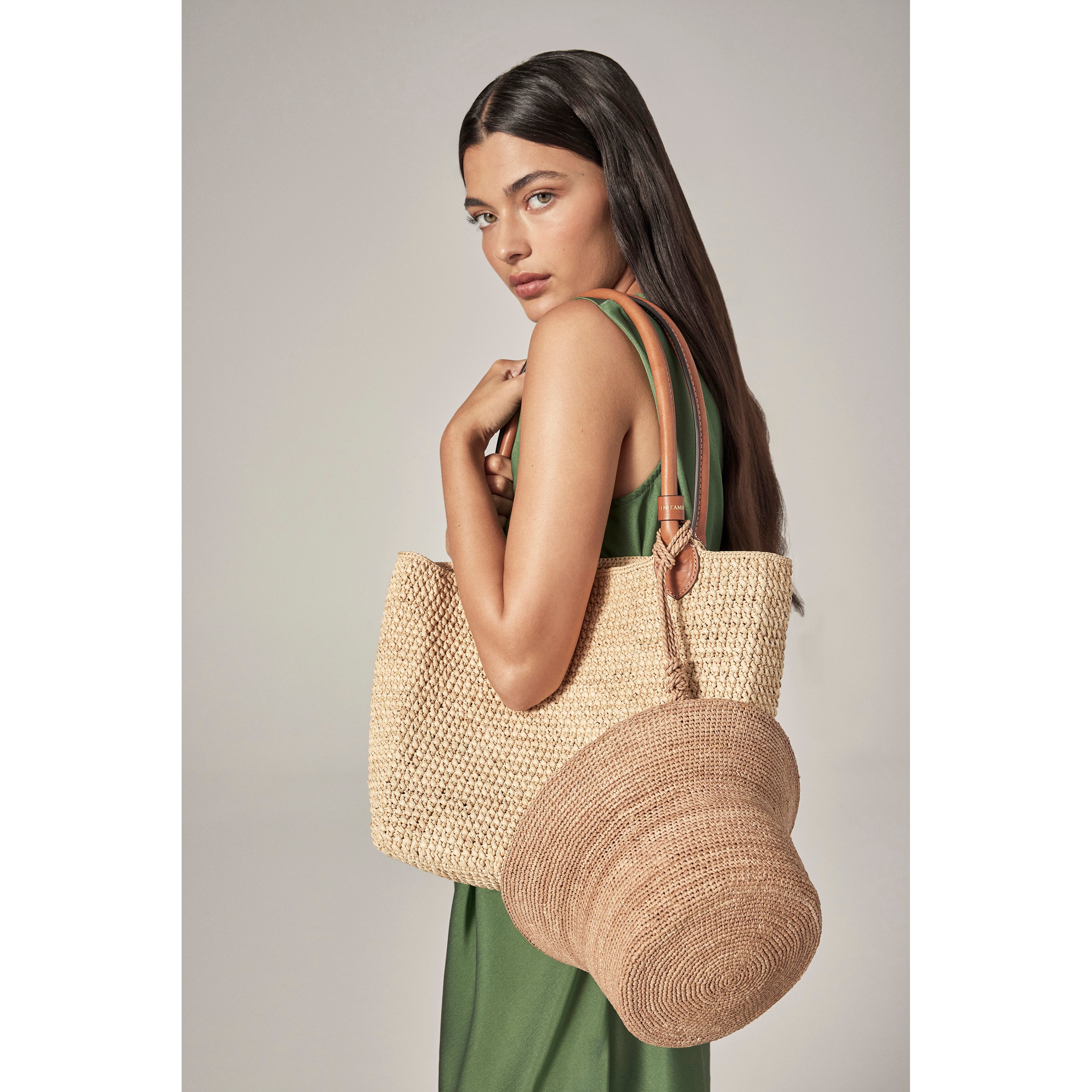 Buy Raffia Cord Hat Clip - Nougat - Helen Kaminski