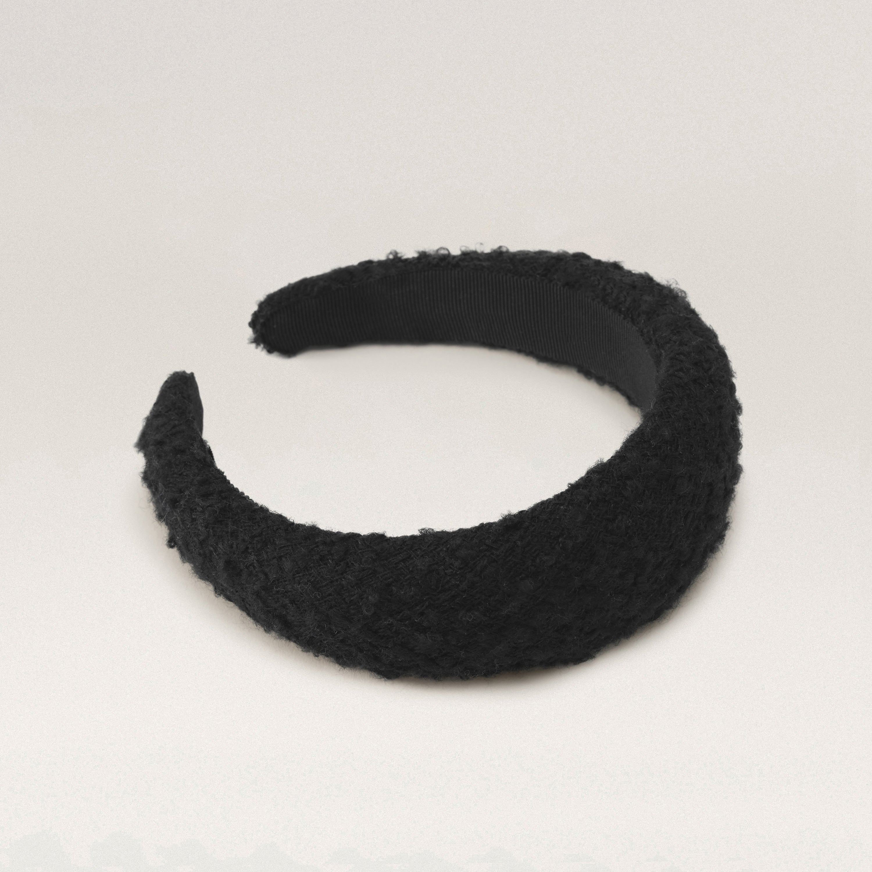 Shop the Sadie Wool Blend Padded Headband in Black | Helen 