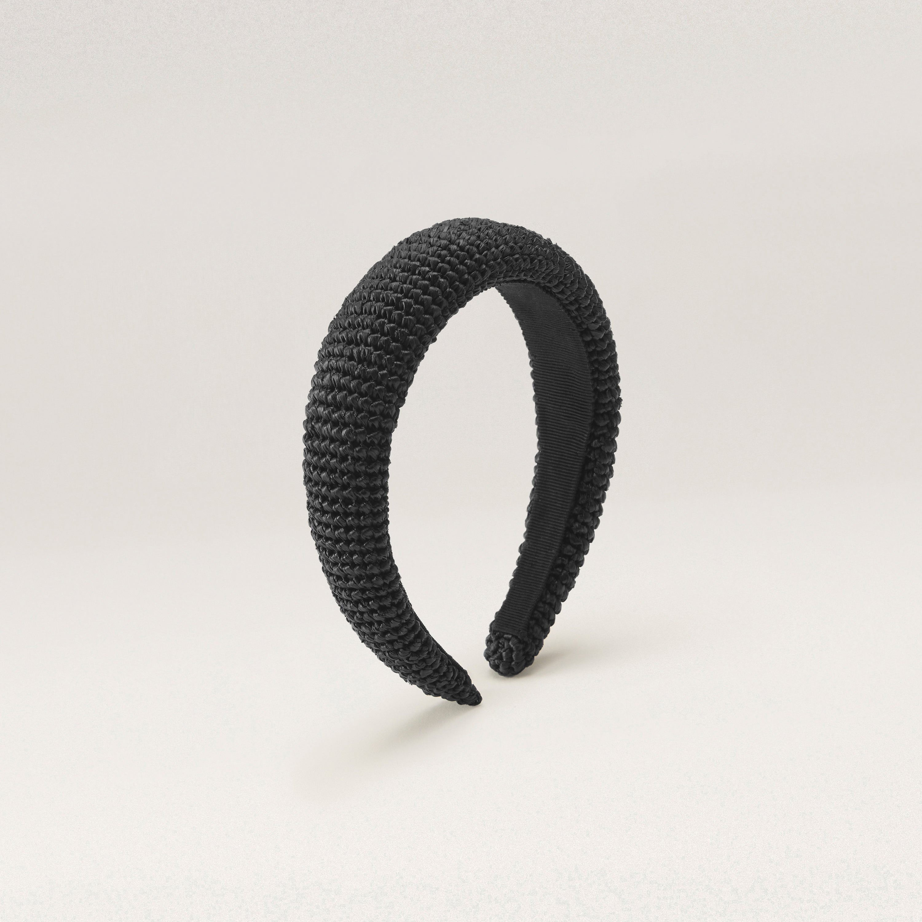 Shop the Darcy Raffia Headband in Charcoal | Helen Kaminski