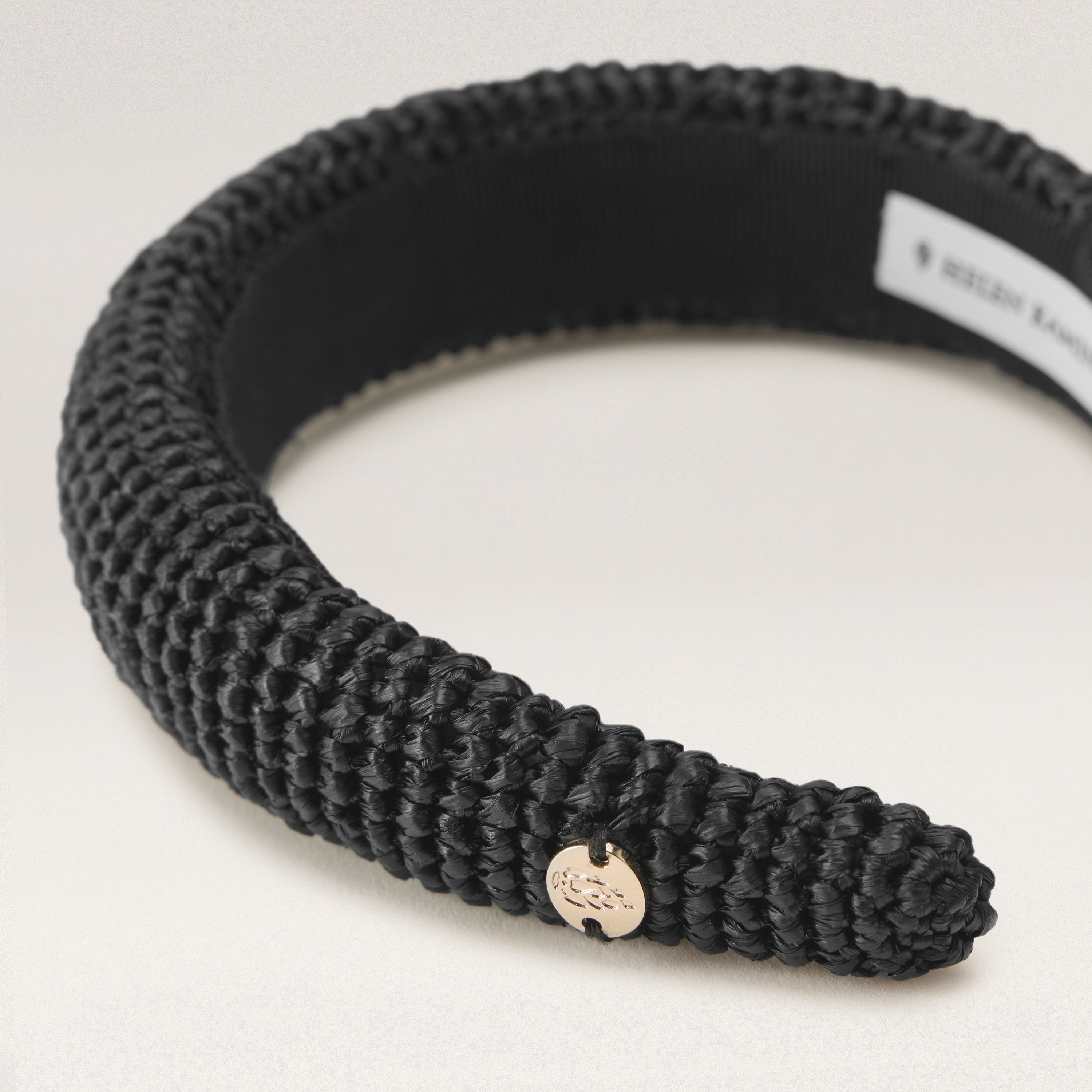 Shop the Darcy Raffia Headband in Charcoal | Helen Kaminski