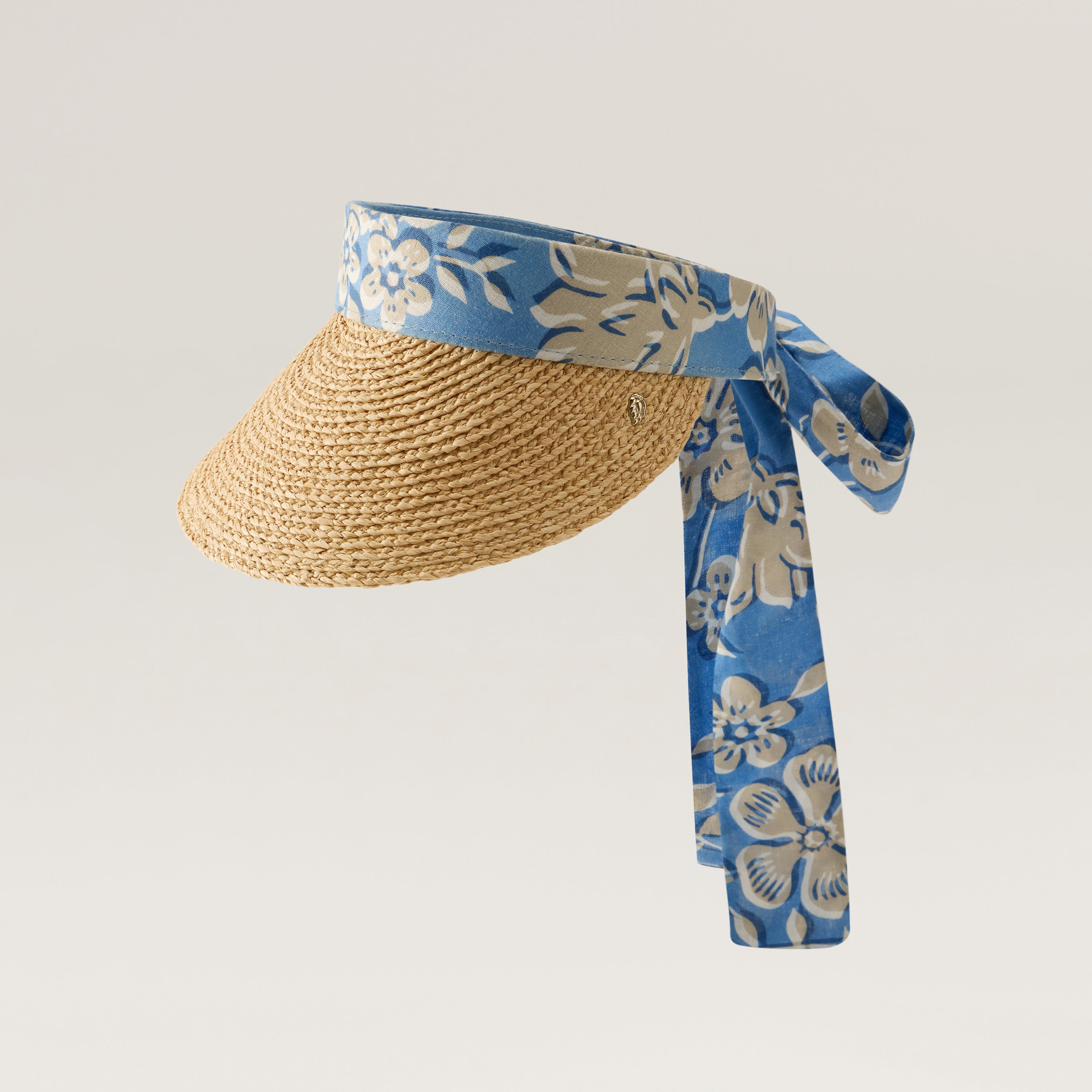 Kira Raffia Visor - Lake - Blue Hat | Helen Kaminski US