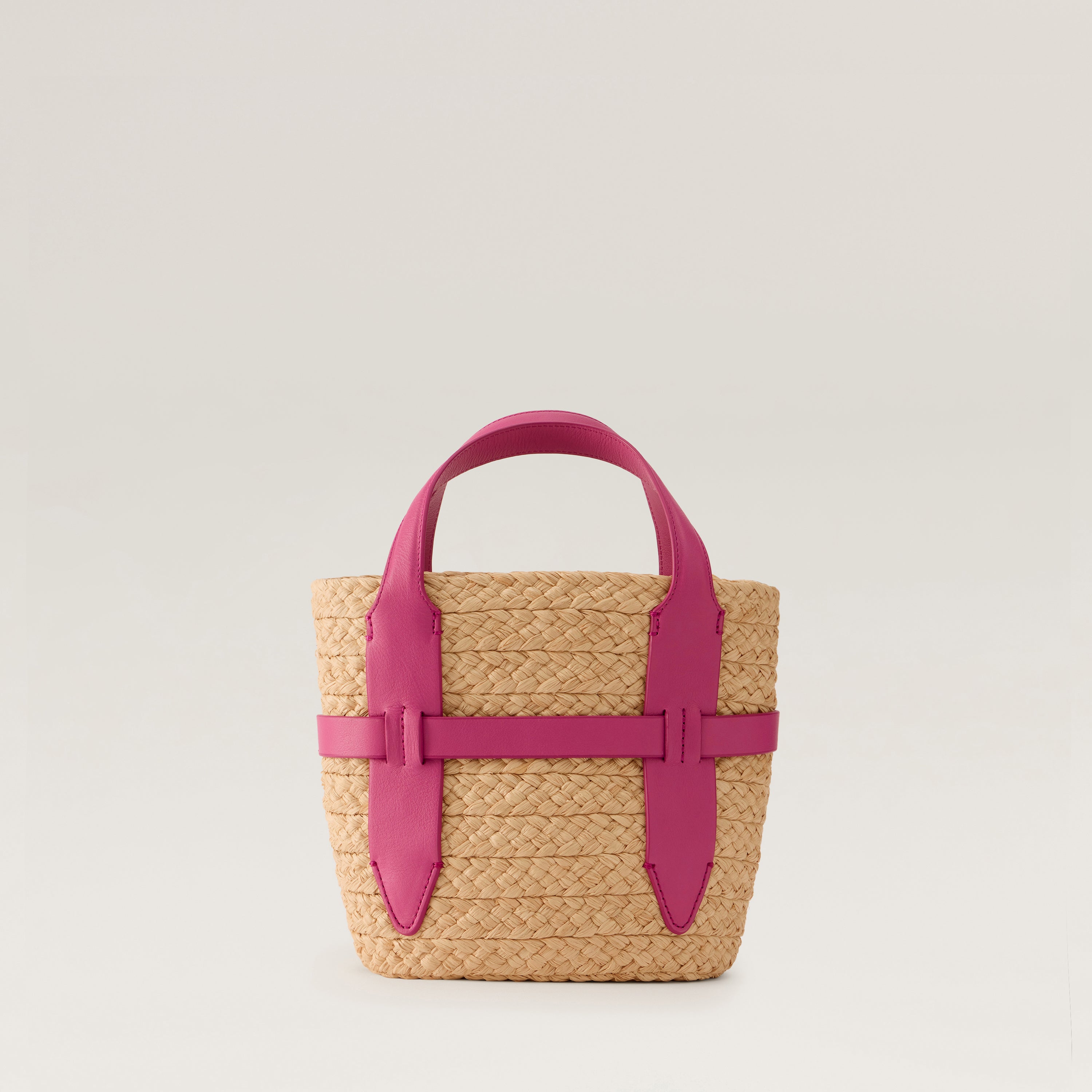KR　Carrie_ パック Lipari S Tote - Natural/Bright Pink - Mini Tote Bag | Helen