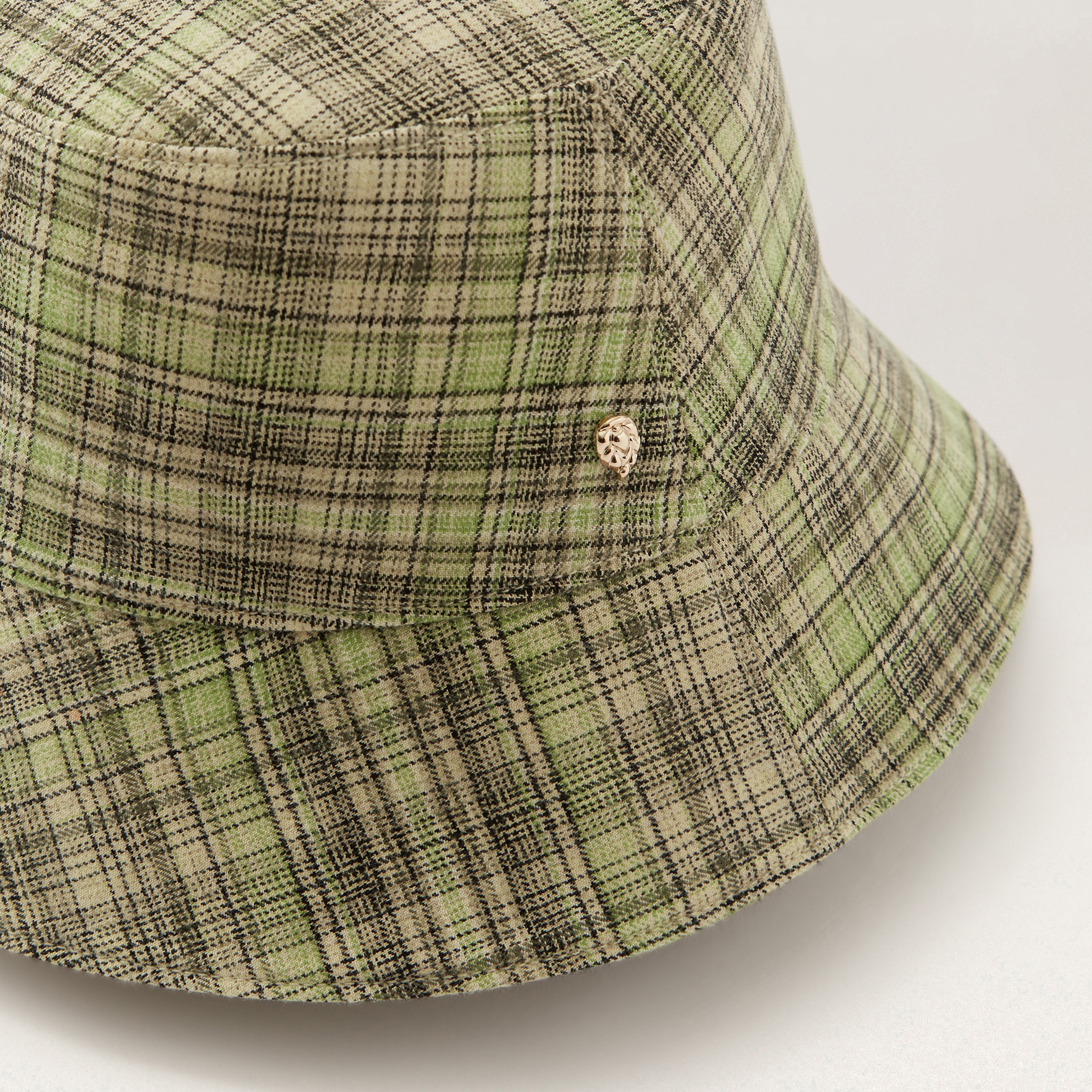 Buy Milton Check Bucket - Chartreuse - Helen Kaminski