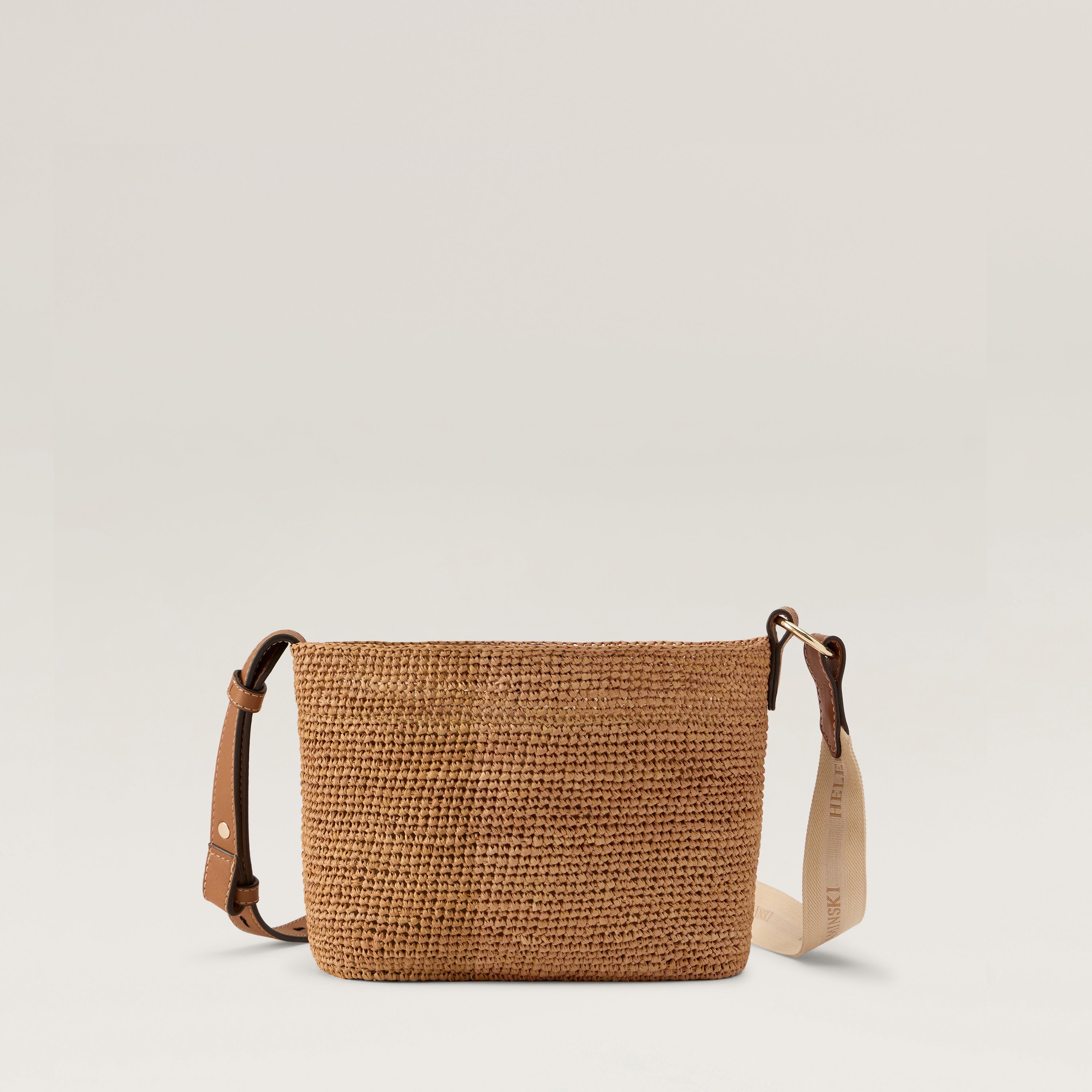 Nalin Raffia Crochet Crossbody Bag - Nougat | Helen Kaminski US