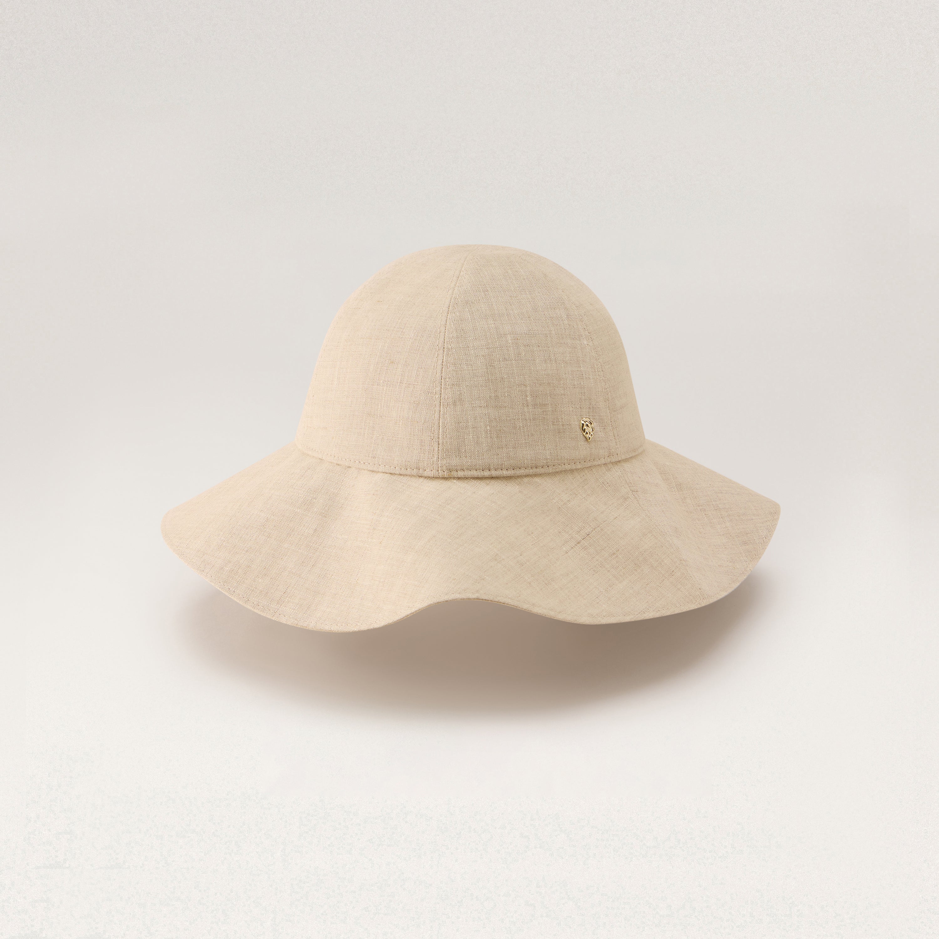 Nikini Linen Hat - Flax - Grey Round Crown Hat | Helen Kaminski US