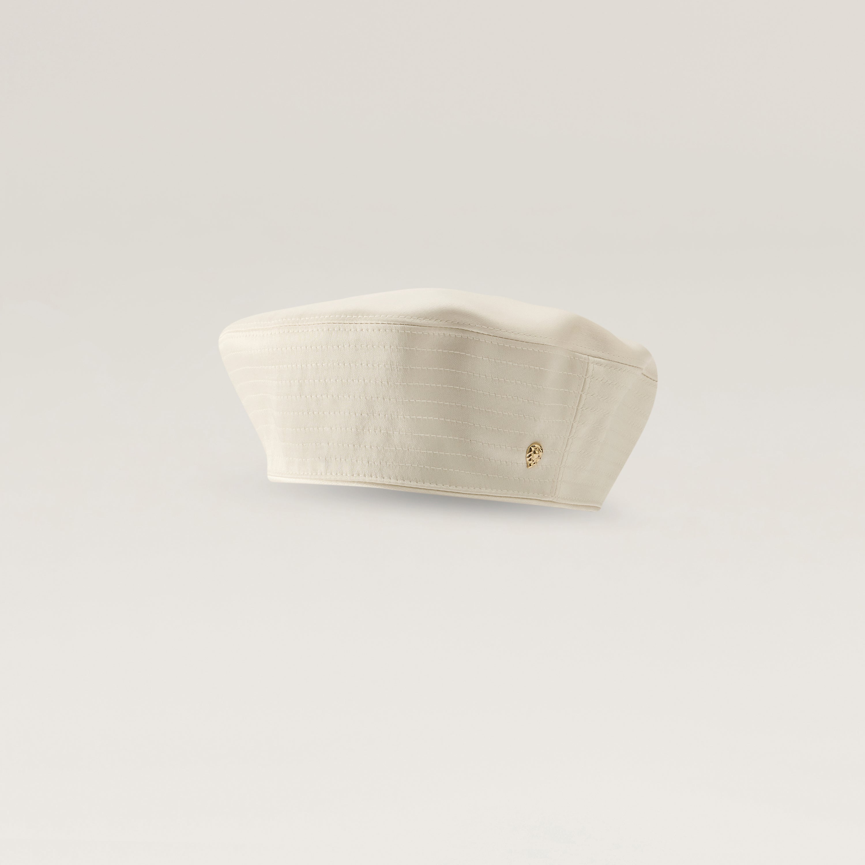Niran Satin Beret - Cream | Helen Kaminski US