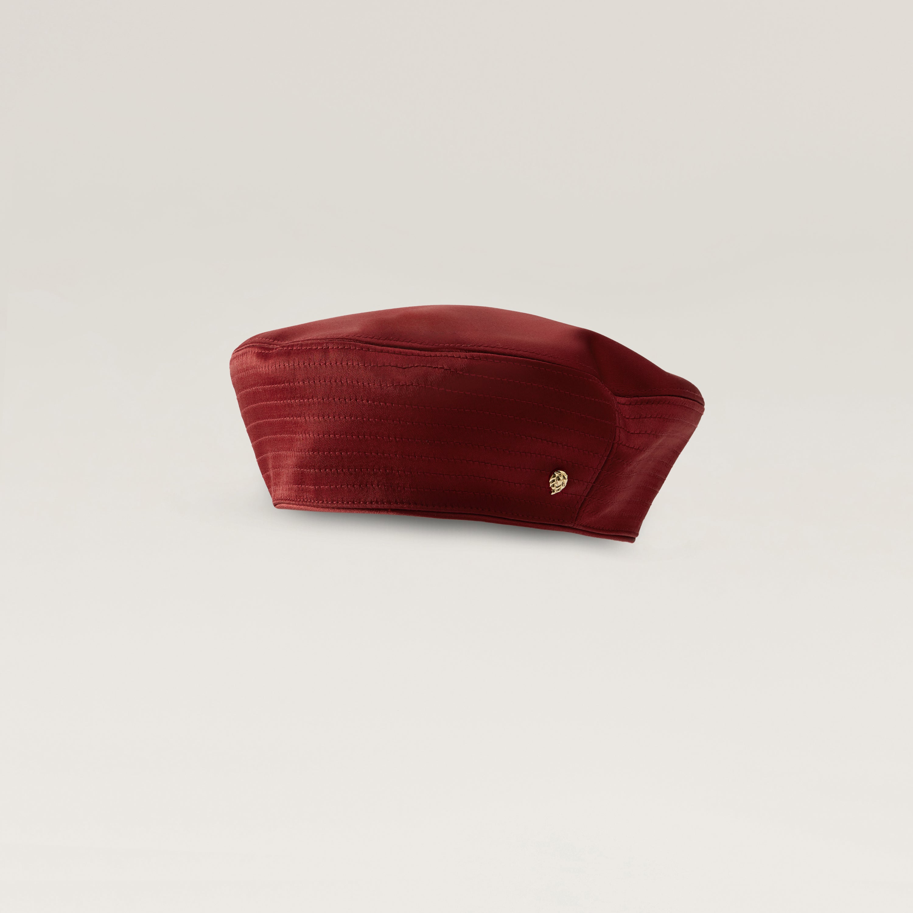Niran Satin Beret - Raspberry | Helen Kaminski US