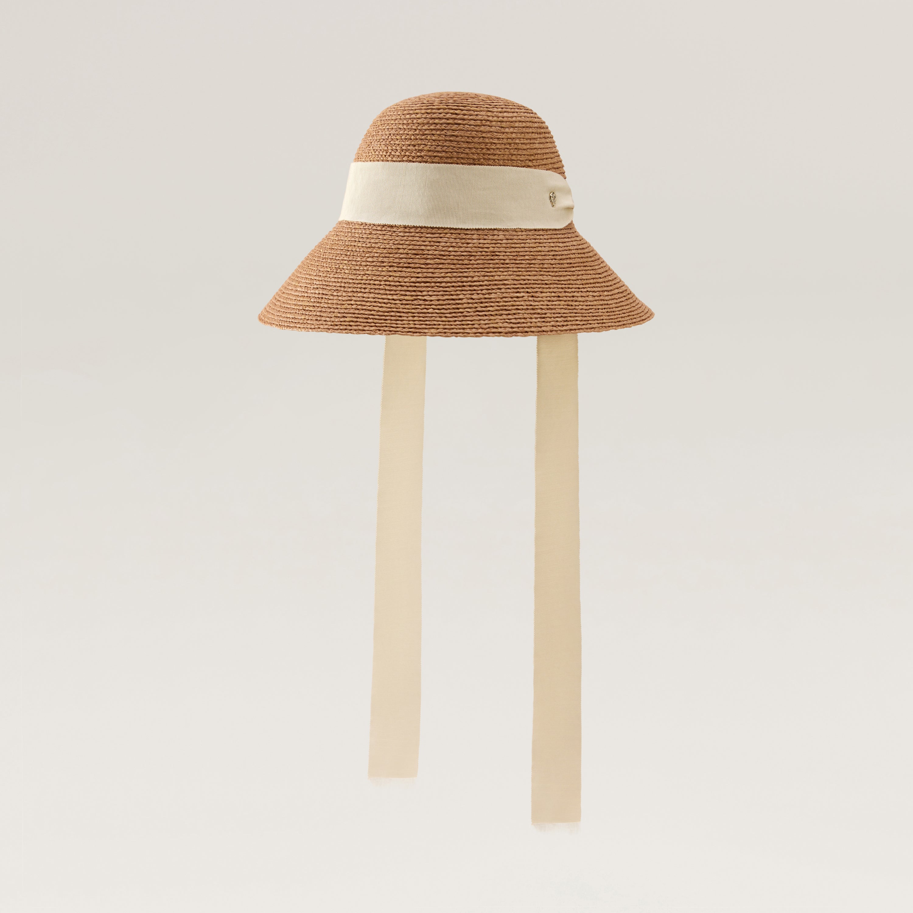Pip Raffia Braid Sun Hat - Nougat/Cream - Wide Brim | Helen