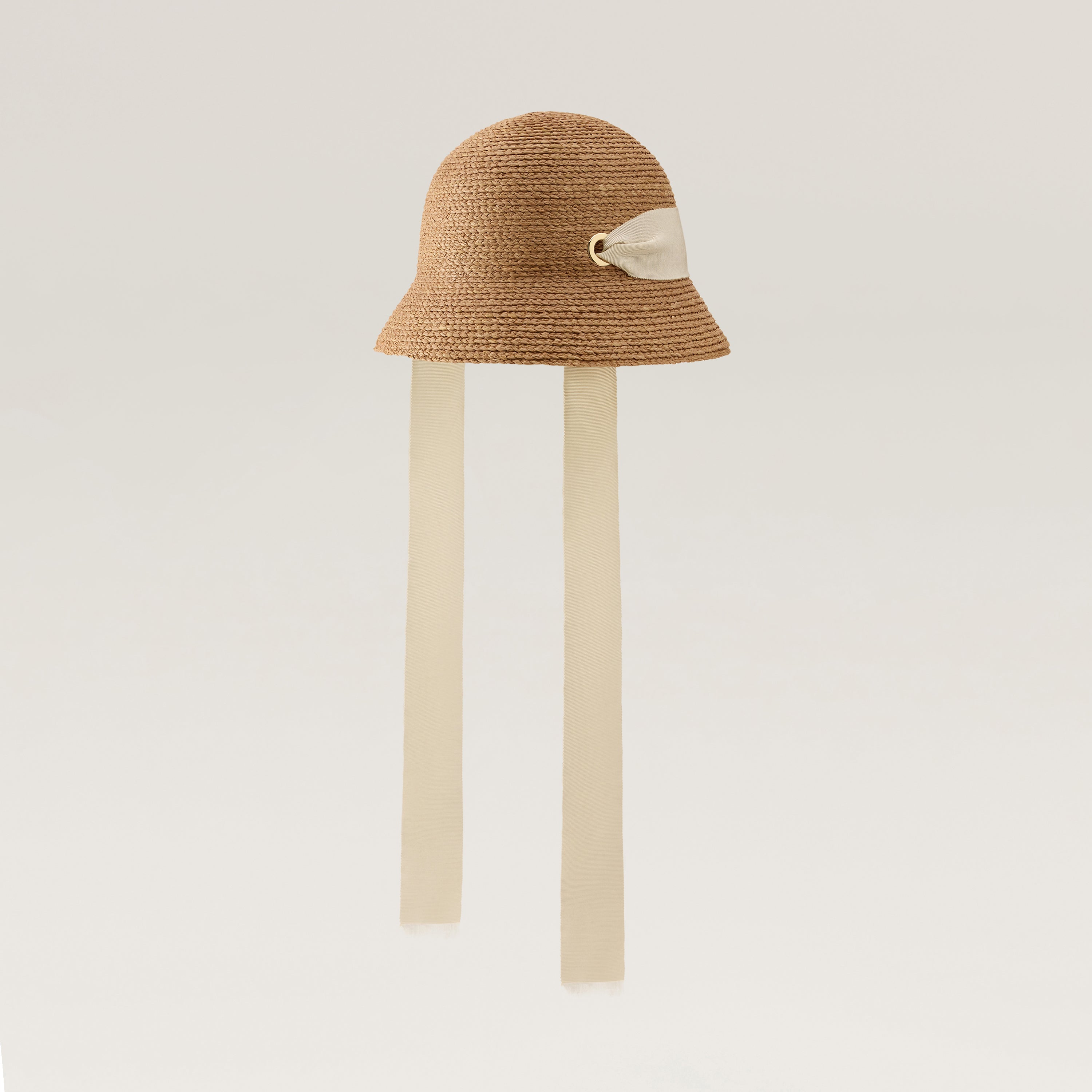 Pippette Raffia Braid Cloche Hat - Nougat/Cream | Helen Kaminski US