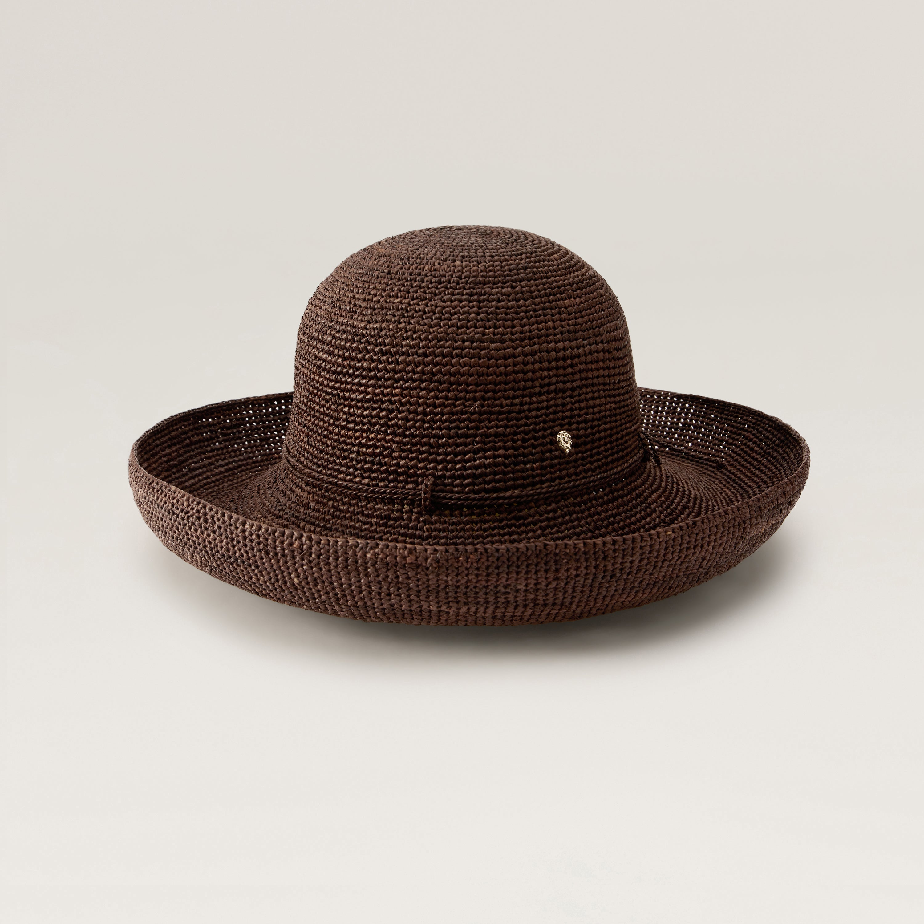 Provence 12 Raffia Crochet Hat - Chocolate | Helen Kaminski US