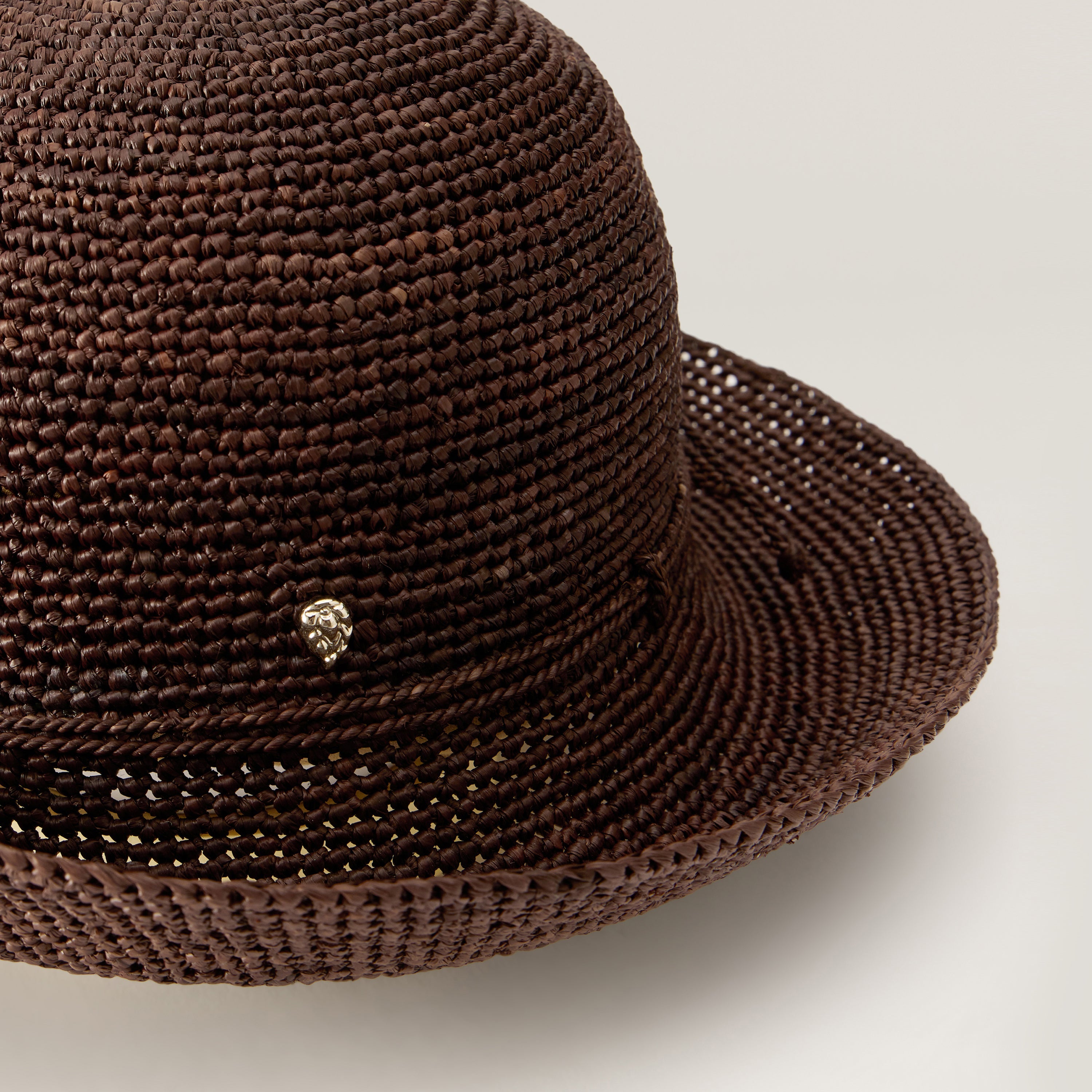 Provence 8 Raffia Crochet Hat - Chocolate | Helen Kaminski US