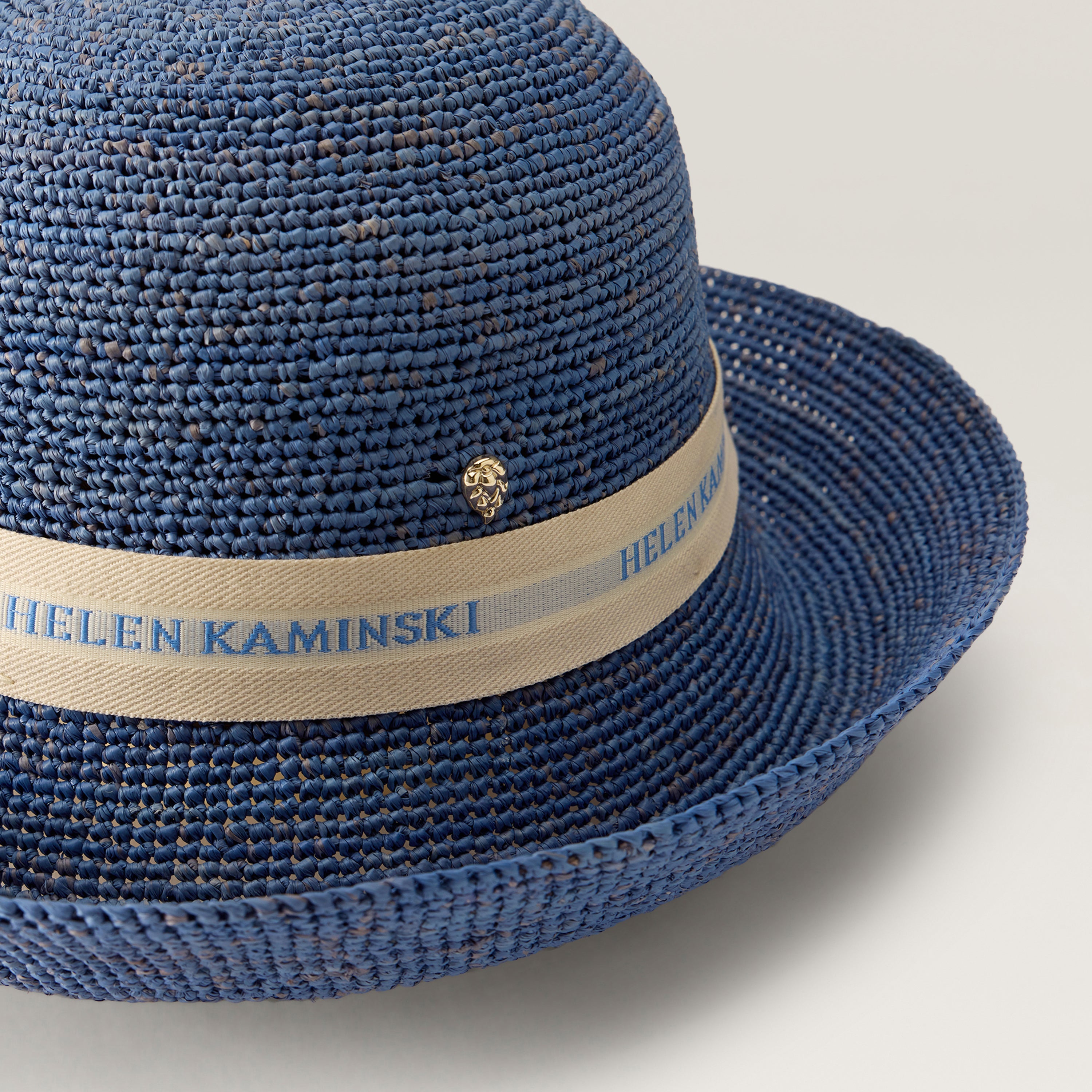 Provence Logo 10 Raffia Hat - Lapis | Helen Kaminski US