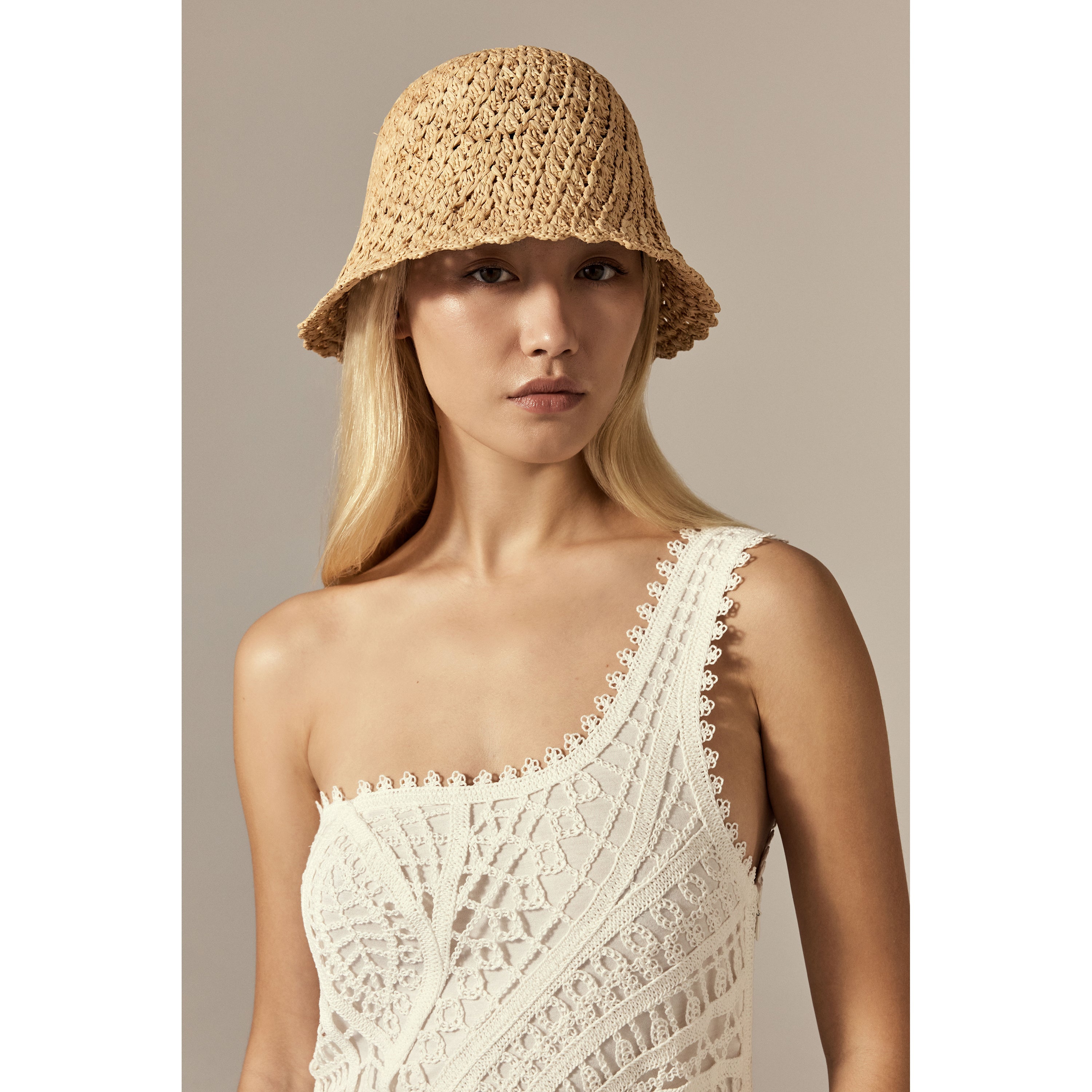 Rio Raffia Crochet Cloche Hat - Natural | Helen Kaminski US