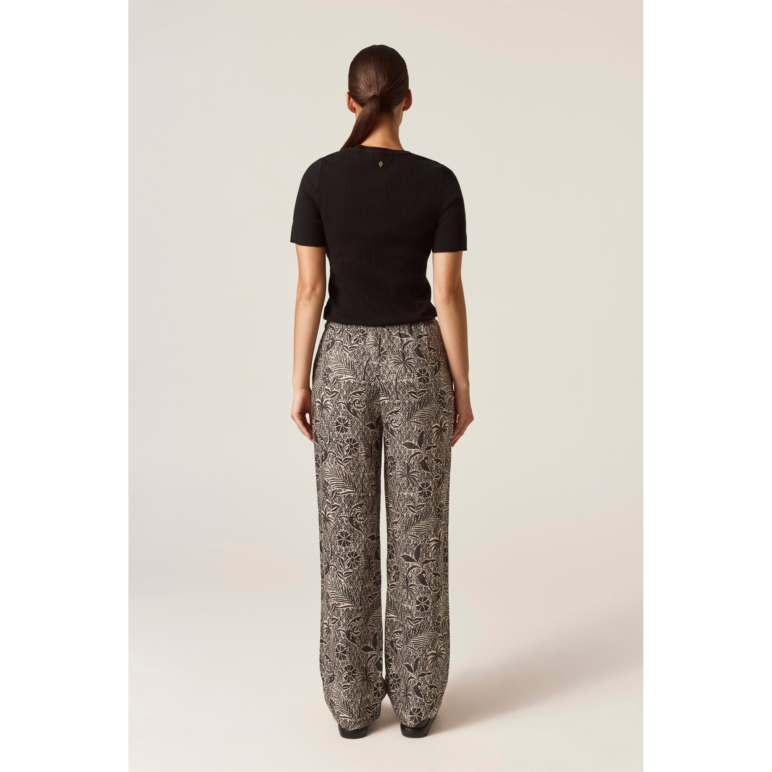 Shop the Sara Slim Fit Knit Tee in Black | Helen Kaminski