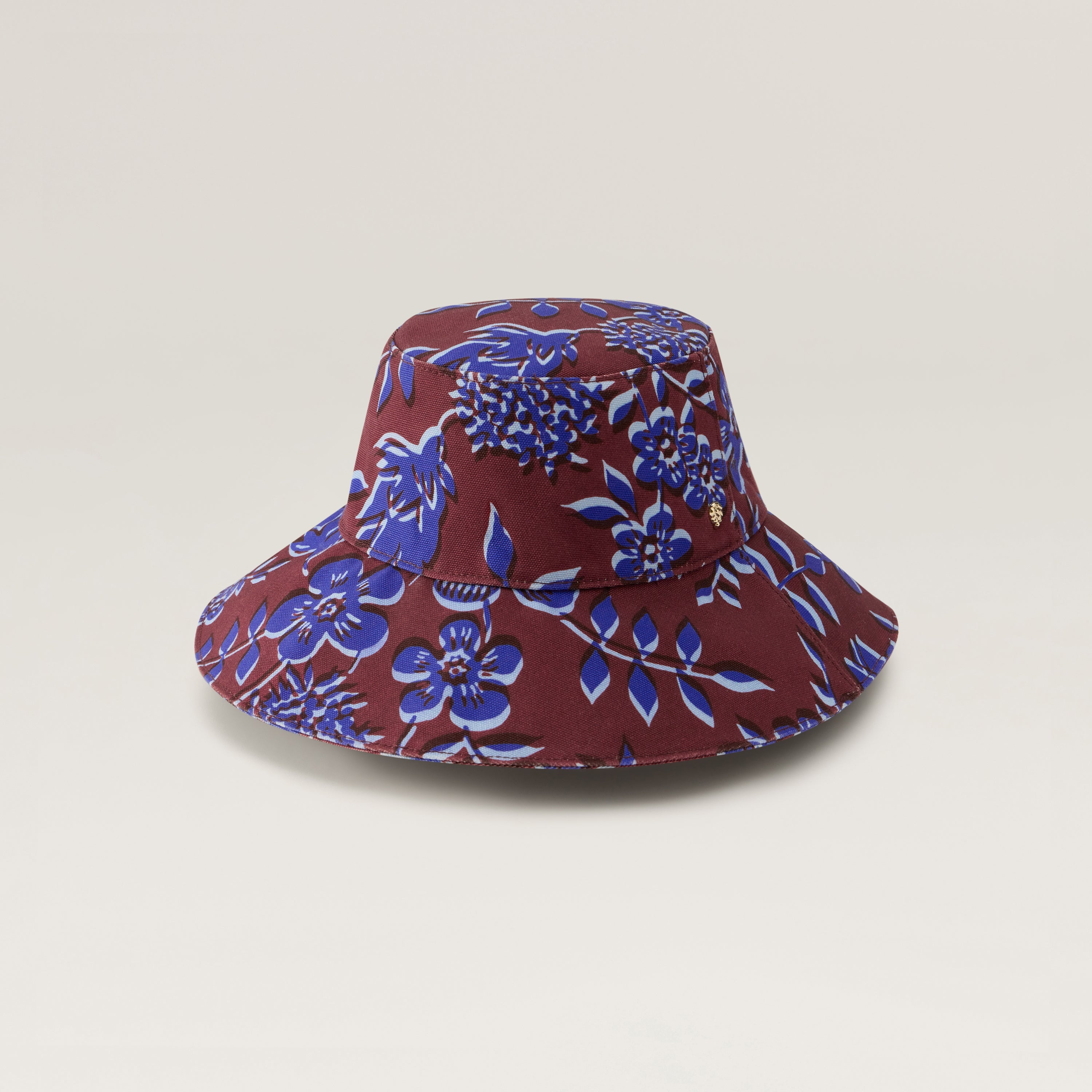 Tessa Cotton Canvas Bucket Hat - Garnet | Helen Kaminski US