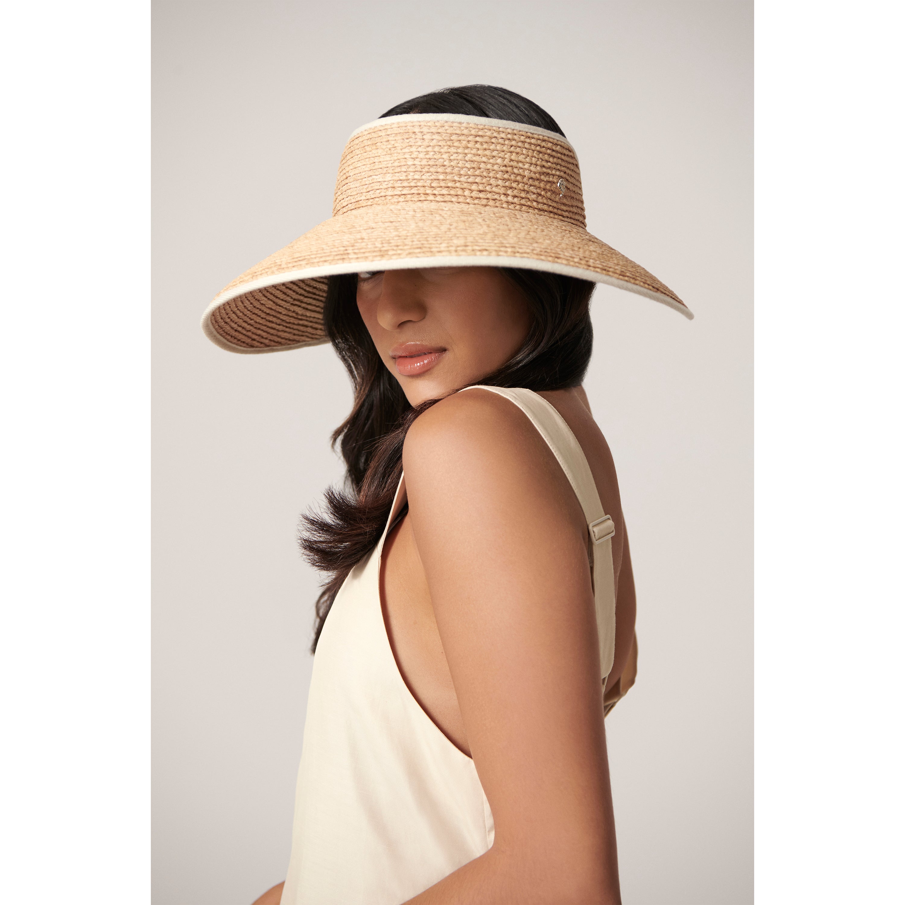 Mai | Natural Sand Visor Hat | Helen Kaminski
