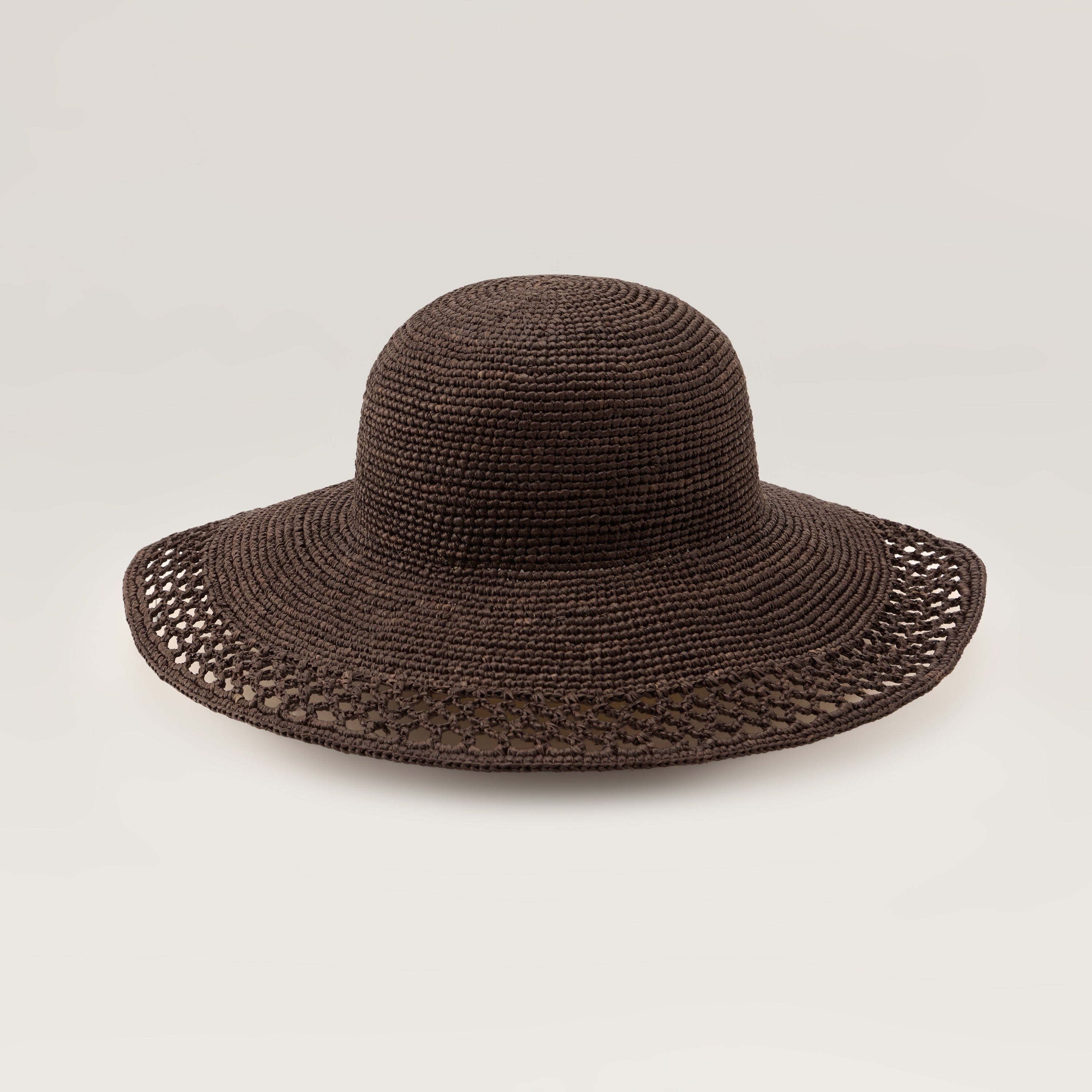 Buy Zuri Raffia Sun Hat - Chocolate - Helen Kaminski