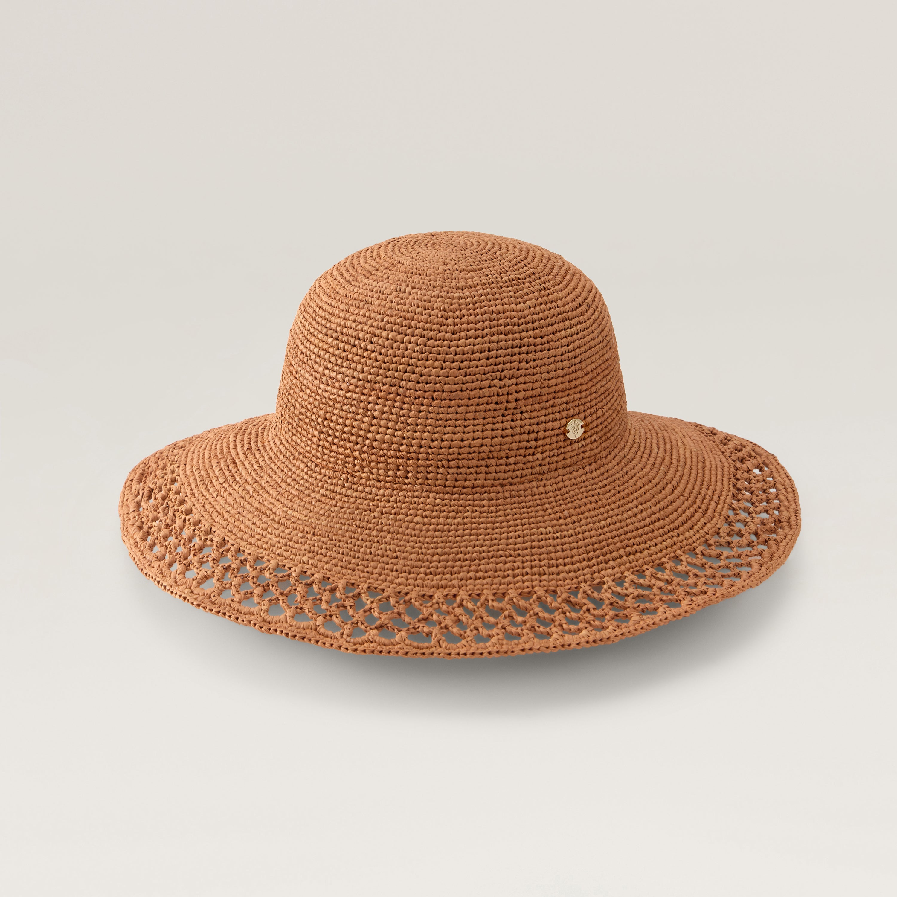 Zuri Raffia Sun Hat - Salmon - Round Crown | Helen Kaminski US