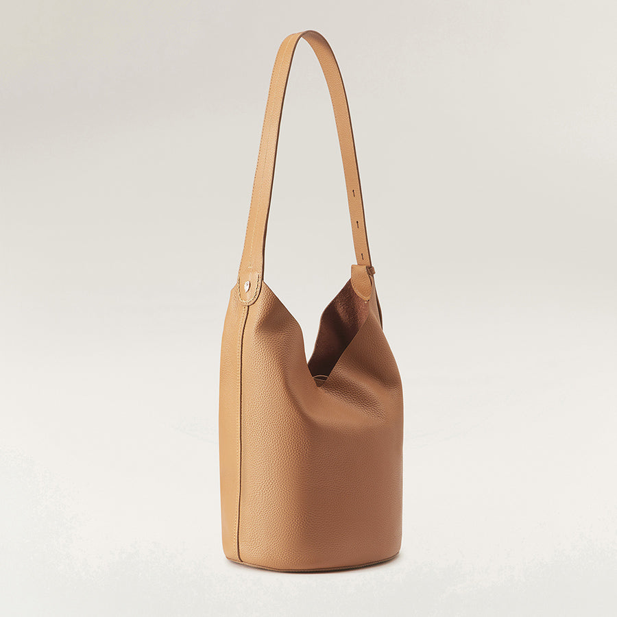 Louis Vuitton TAN WITH BROWN WRITING DRAWSTRING STORAGE BAG 15 3/4 X 9 IN