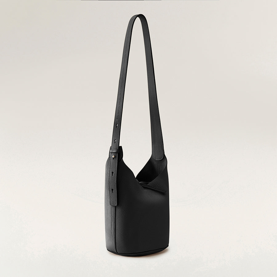 S black leather crossbody bag