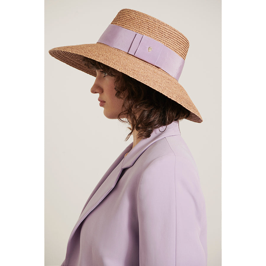 Easton Crown Hat in Nougat Lavender Fog - Helen Kaminski US