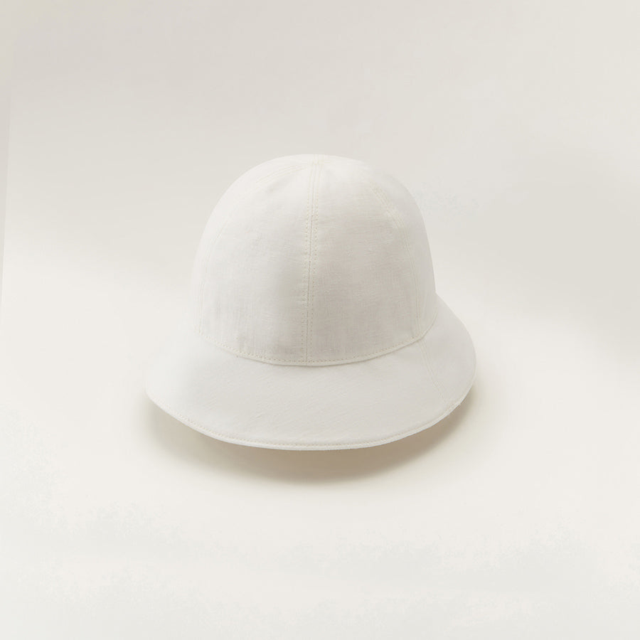 Silk Flower Roll Up Brim Wool Felt Hat 400787 Winter White - Fit