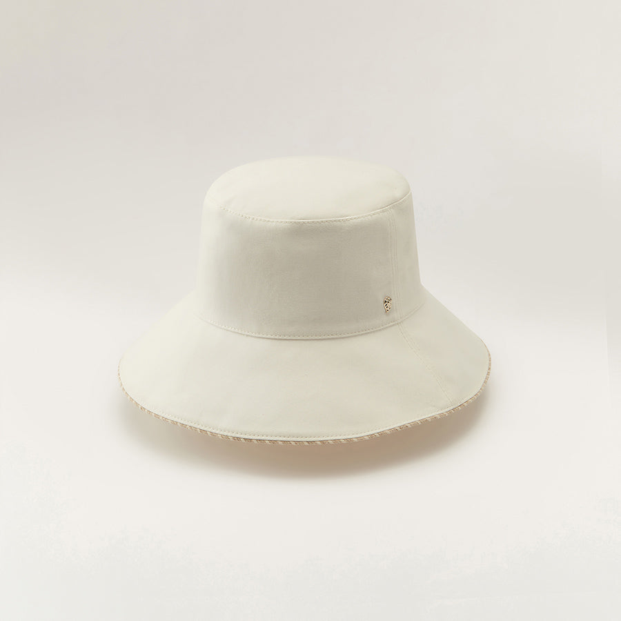 Ella Bucket Hat in Off White Oat - Helen Kaminski US