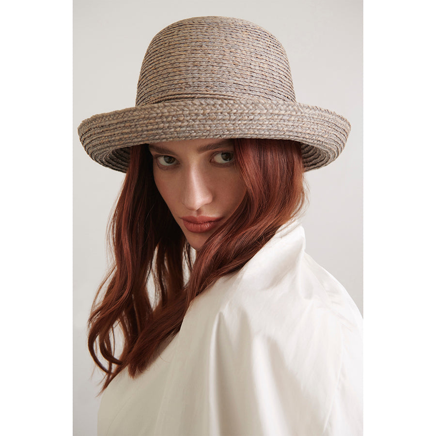 Prima 8 Women s Raffia Gray Hat Helen Kaminski