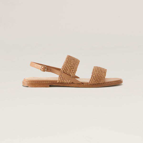 Alana Raffia Braid Sandal - Nougat/Caramel | Helen Kaminski US