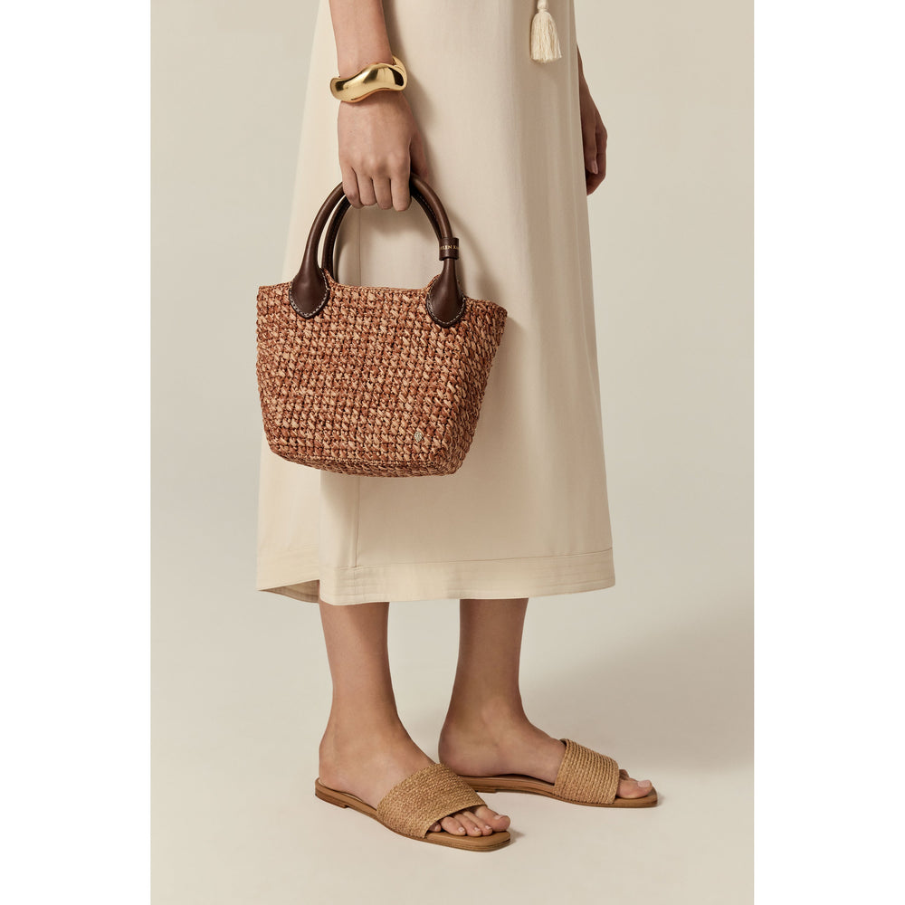Ampara Mini Tote - Petal Melange/Chocolate - Small Tote Bag
