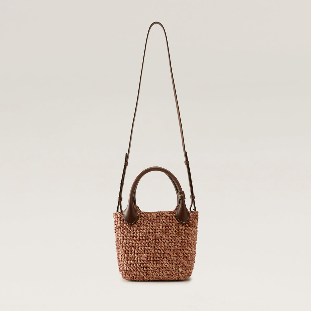 Ampara Mini Tote - Petal Melange/Chocolate - Small Tote Bag