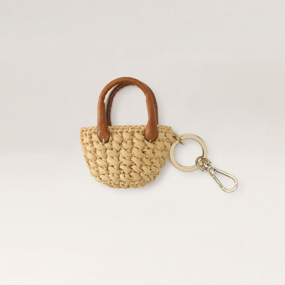 Ampara Raffia Crochet Bag Charm Accessory - Natural/Cotto | Helen