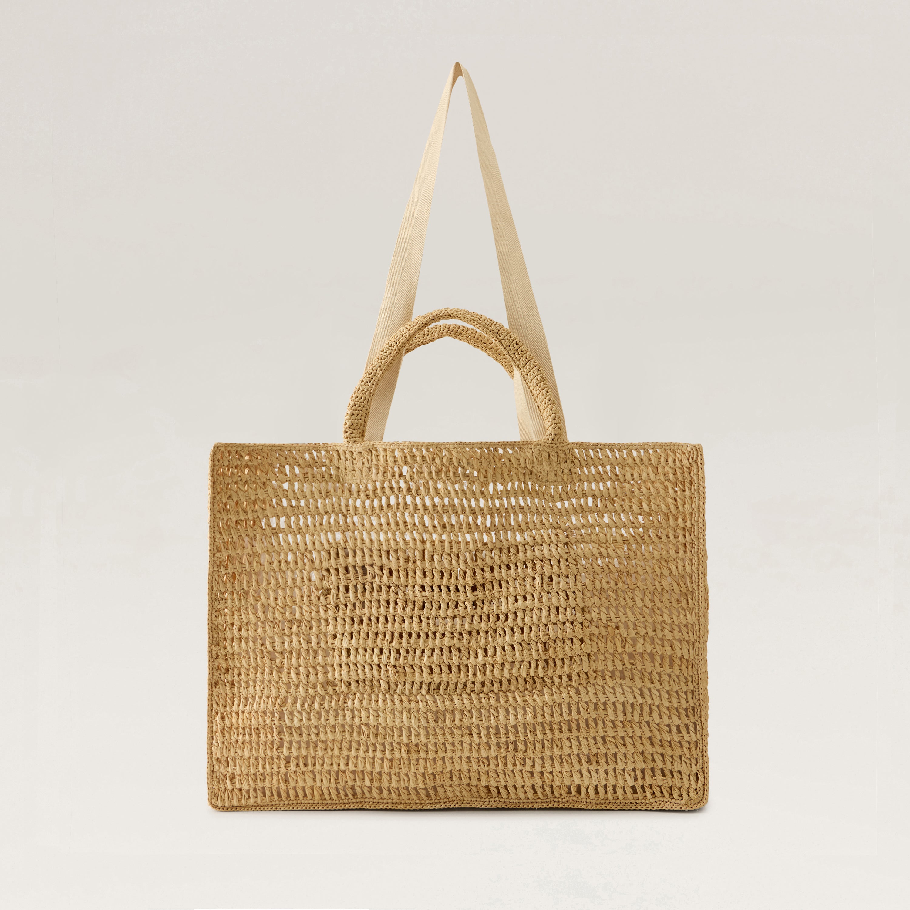 n*3様 anuke Raffia Tote Bag ベージュ Anika Raffia Crochet Tote - Natural - Large Tote Bag | Helen
